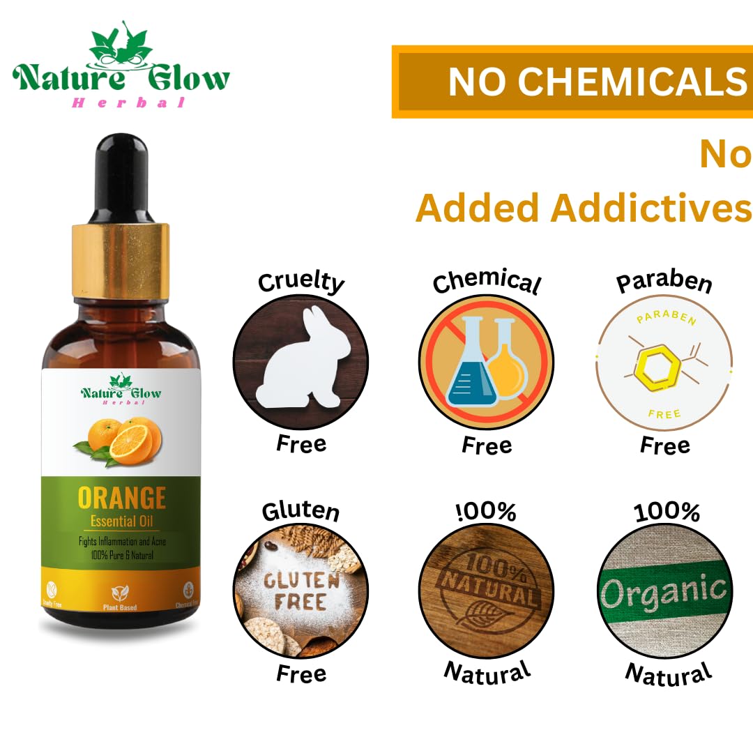 Organic Orange Essential Oil for Skin & Hair - 100% Pure, Natural, Undiluted (15ml) | Hydrates Dry Skin, Nourishes Hair | Aromatherapy, Massage, DIY Beauty & Home Fragrance