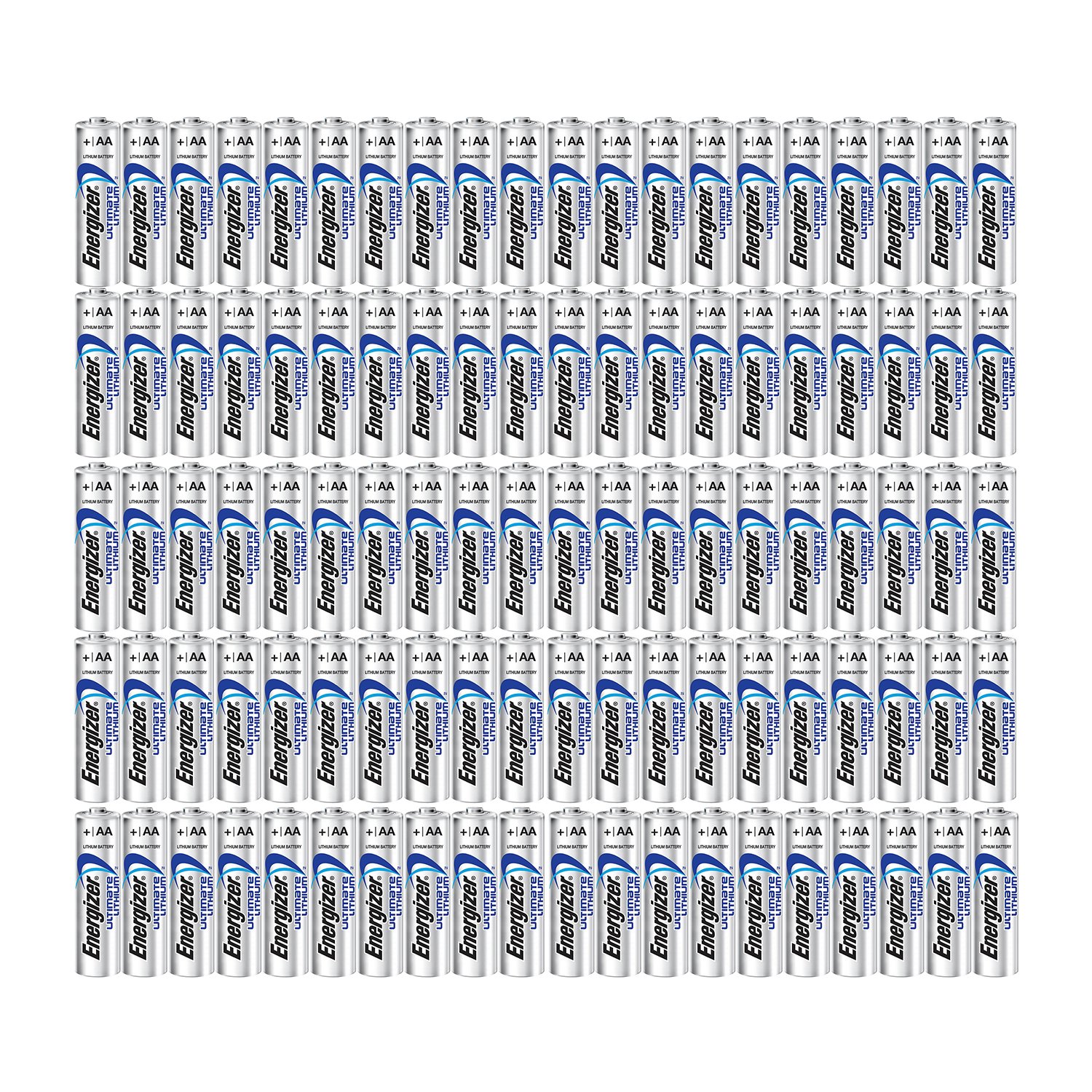 Energizer Ultimate Lithium AA Batteries (100 Pack) - Long Lasting, Leakproof for High-Tech Devices - Perfect for Digital Cameras, Gaming Controllers & Emergency Kits