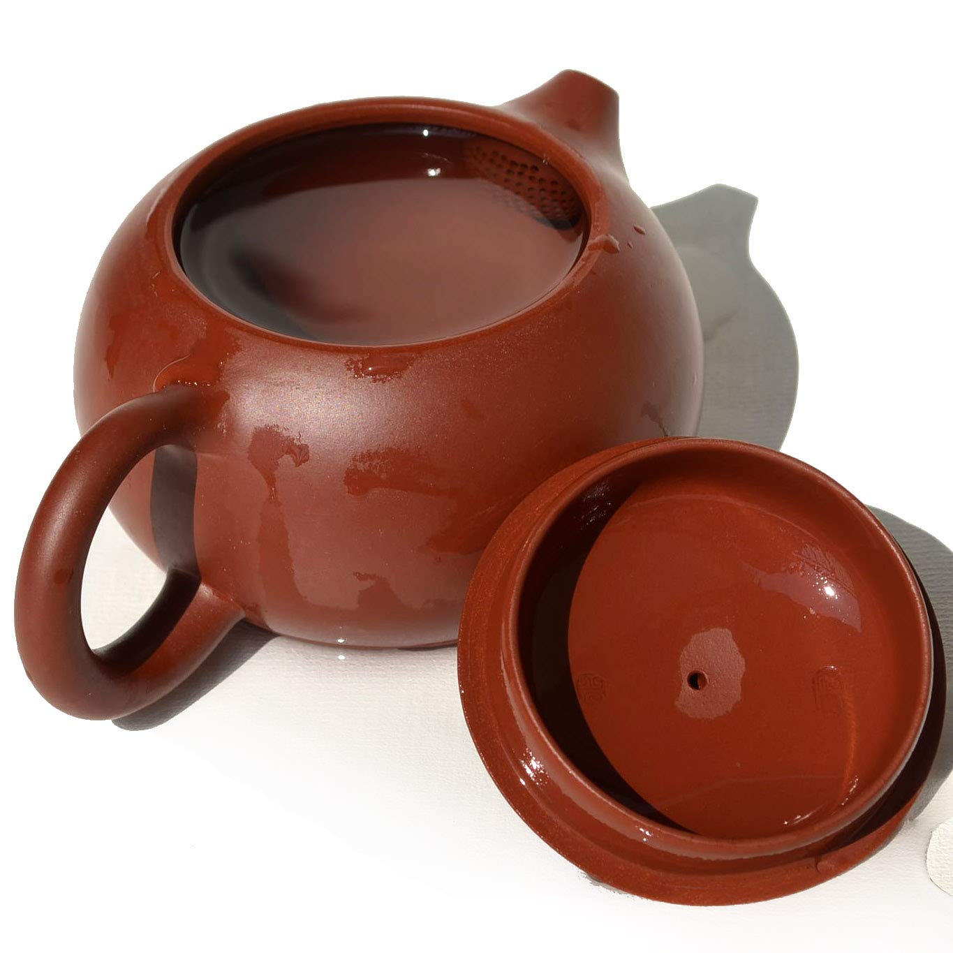 Premium 5oz Yixing Clay Teapot - Authentic Chinese Dahongpao Zisha Xishi Style for Gongfu Tea Ceremony | Perfect for Loose Leaf Tea Brewing, Tea Parties & Meditation Rituals (S Red)