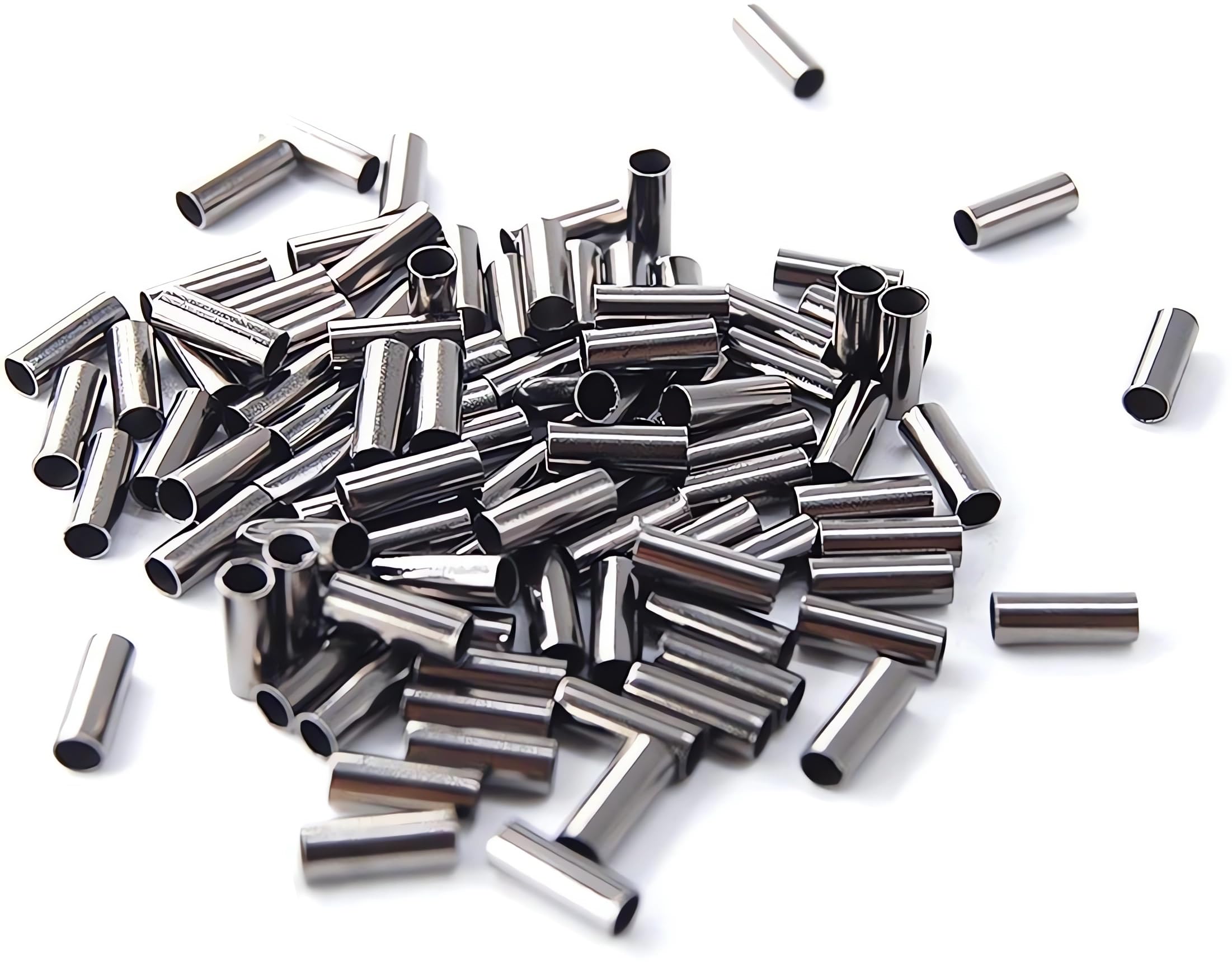 Copper Crimp Sleeves 100pcs - Fishing Line Connectors for Tackle Kits & Outdoor Use