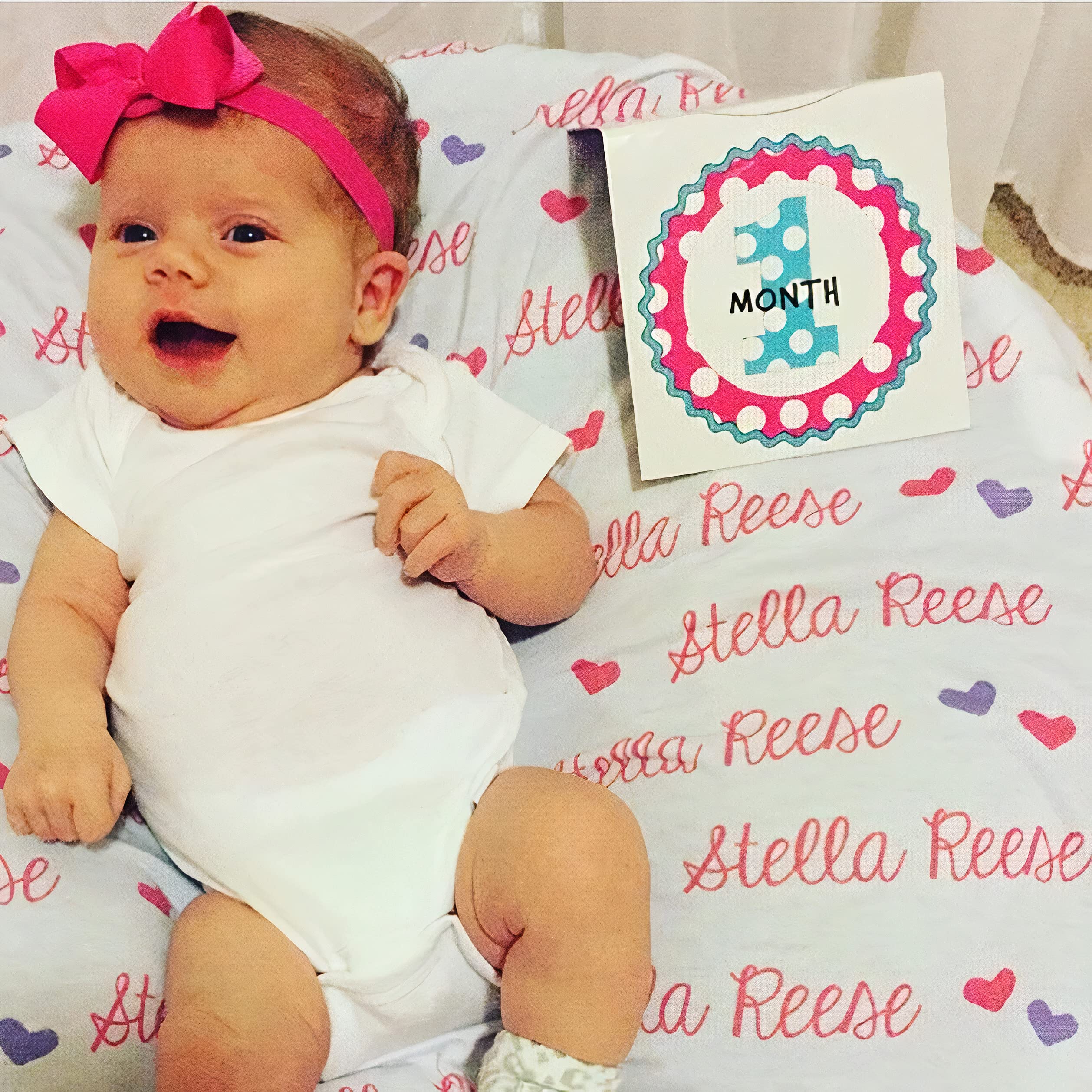 Personalized Baby Blanket with Name - Custom Soft Blanket for Boys & Girls - Newborn Gift for Birthday, Christmas from Daddy - Perfect for Nursery, Stroller & Cuddling