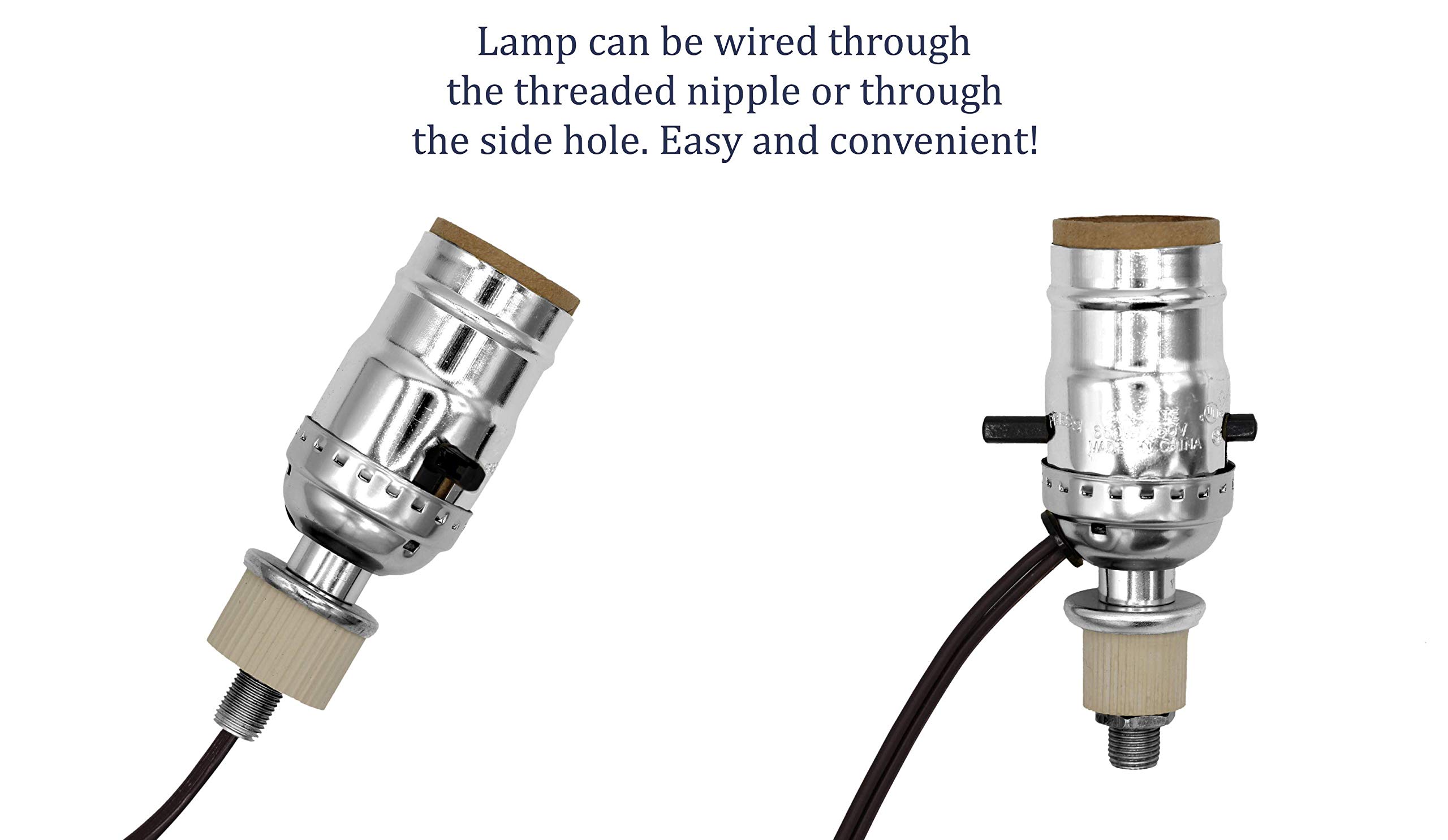 DIY Silver Finish Bottle Lamp Kit - 3 Rubber Adapters for Wine, Liquor & Glass Bottles - Creative Home Decor Lighting for Bars, Restaurants & Bedrooms