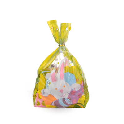 Easter Bunny Plastic Candy Bags - Gusseted 5x3x11 Inches - 4000 Count Bulk Pack - Perfect for Easter Treats, Party Favors & Candy Packaging