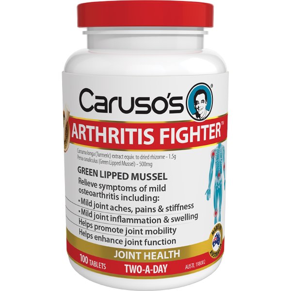 Caruso's Arthritis Fighter - Natural Joint Pain Relief Supplement for Adults - Supports Mobility & Comfort for Active Lifestyles, Workouts & Daily Activities