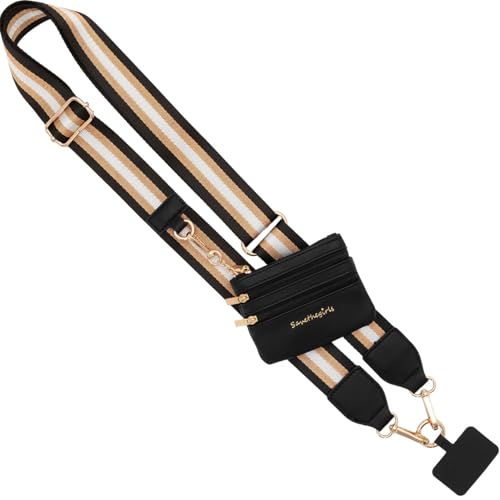 Stripe - Black/Gold/White - Black Pouch