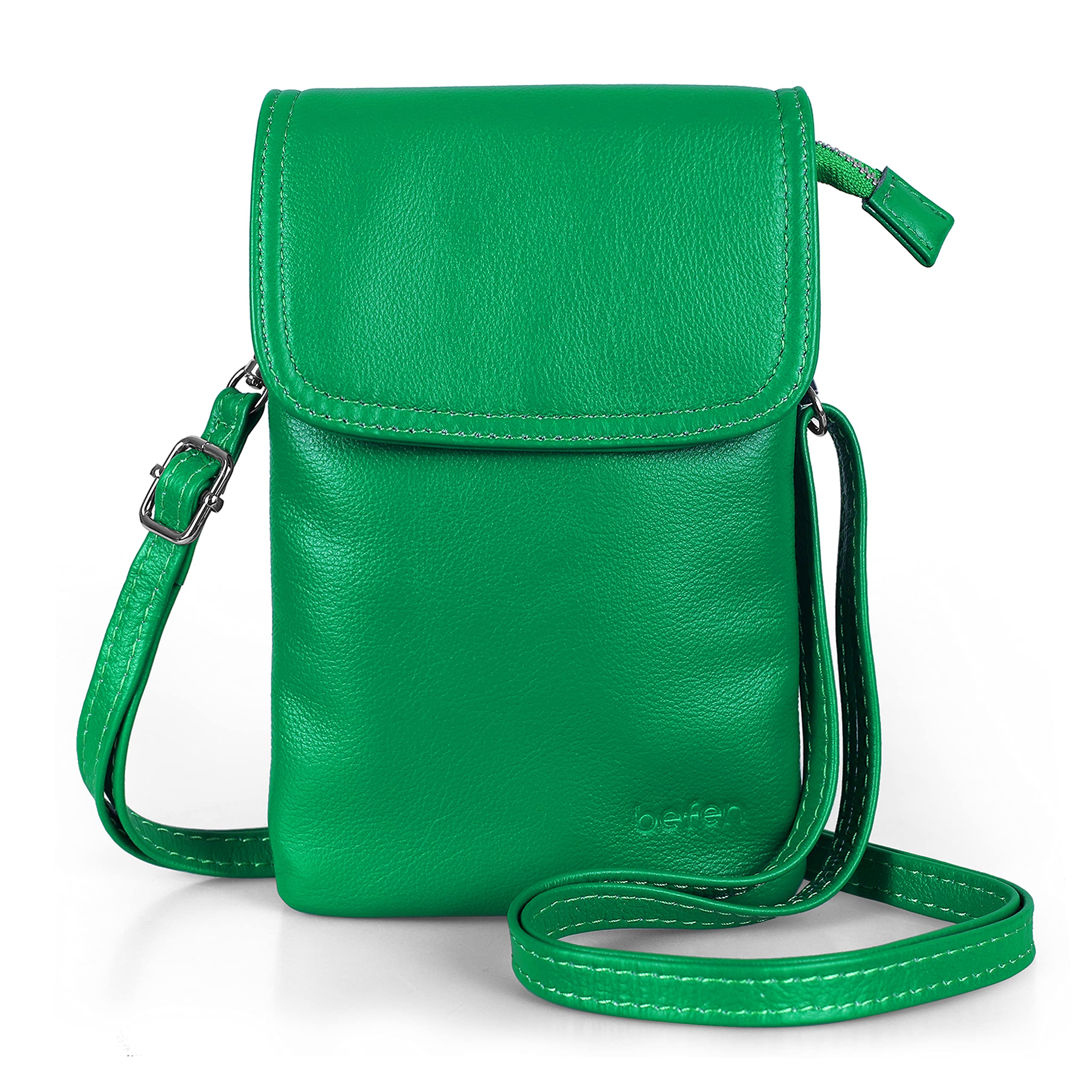 Befen Genuine Leather Small Crossbody Phone Wallet Purse for Women - Stylish & Compact Bag for Everyday Use, Travel, and Shopping
