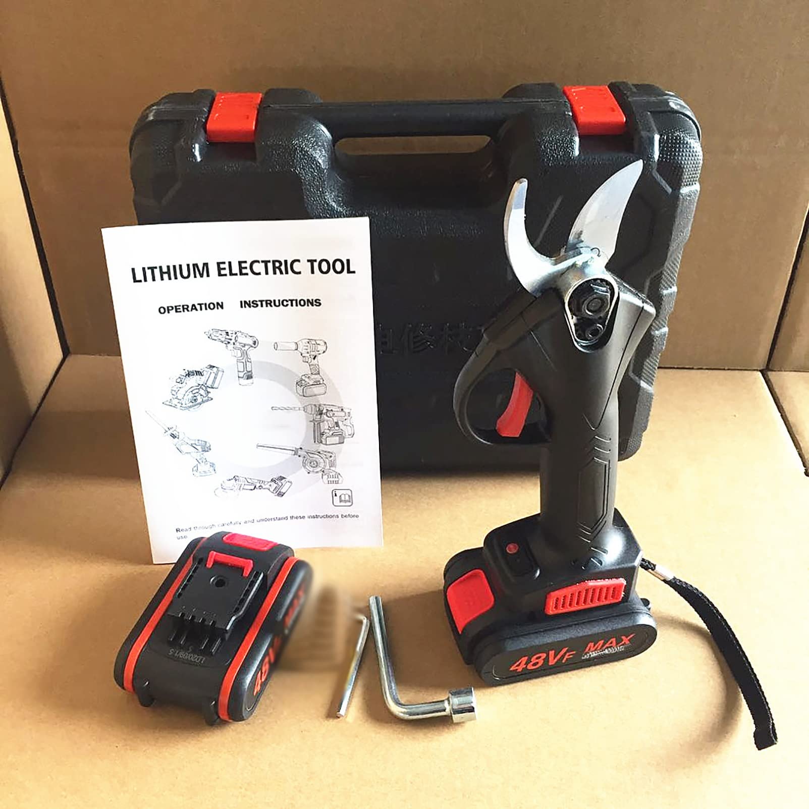 Electric Pruning Shears Cordless - 25mm (1'') Cutting Diameter, Rechargeable Lithium Battery Branch Cutter Scissors for Gardening, Tree Trimming & Landscaping | Perfect for Home Garden, Orchard & Vineyard Maintenance