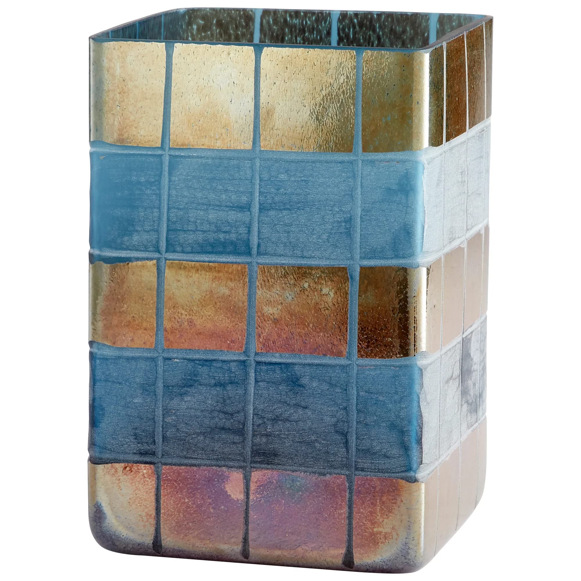 Cyan Design 10487 Gold-Amber Glass Vase and Planter Set - Elegant Home Decor for Living Room, Dining Table, and Wedding Centerpieces