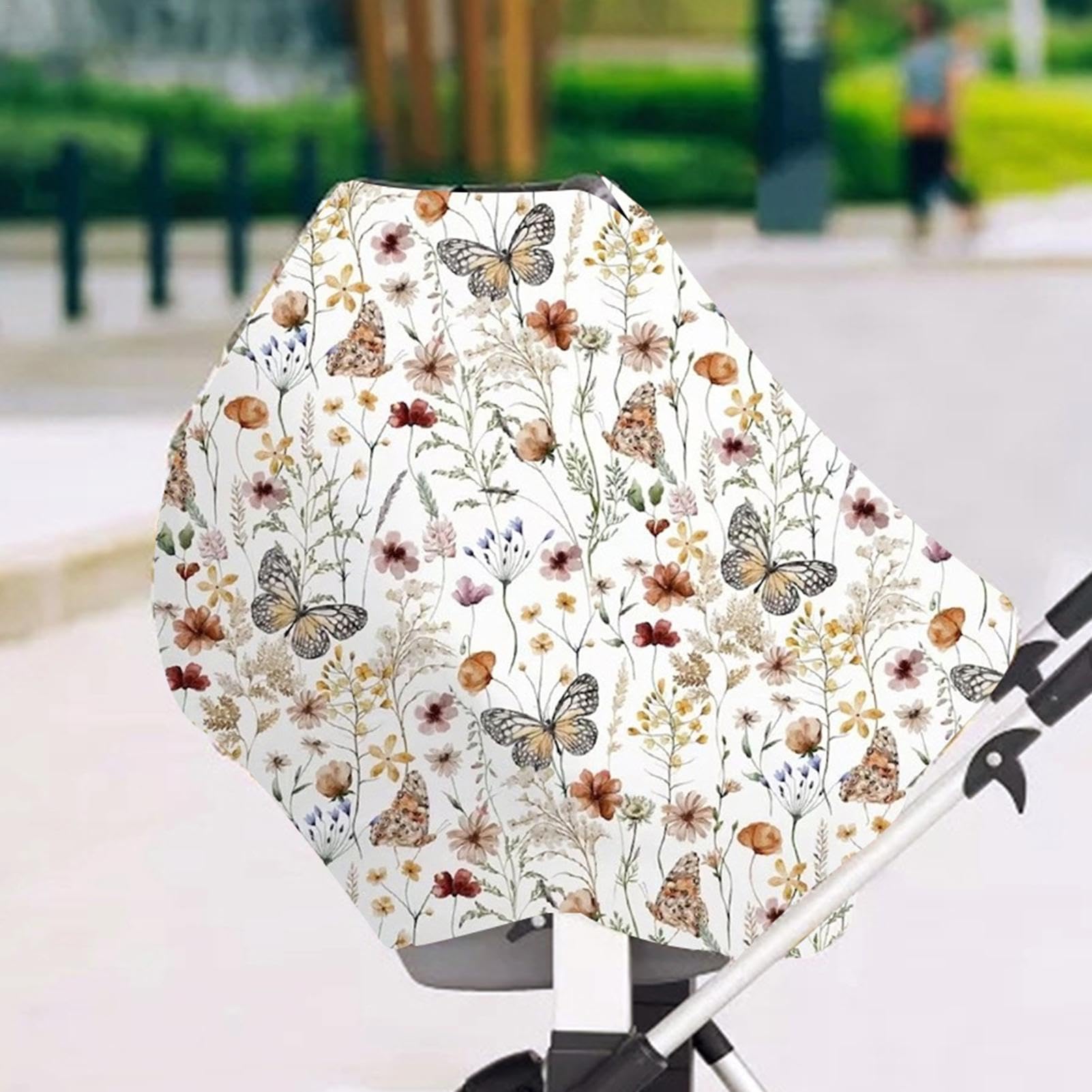 Breathable Baby Car Seat Cover - Portable & Lightweight Nursing Cover for Breastfeeding | Perfect for Travel, Strollers & Car Seats