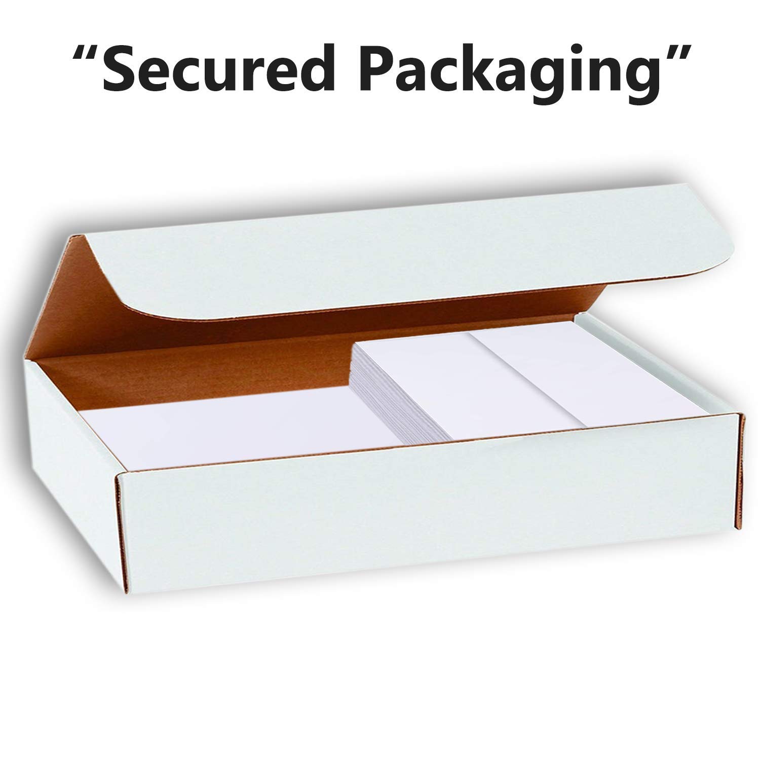 Hamilco 5x7 Folded Blank Cards with Envelopes - 80lb Premium White Cardstock Paper - 100 Pack (Bright) - Perfect for Greeting Cards, Invitations & Thank You Notes