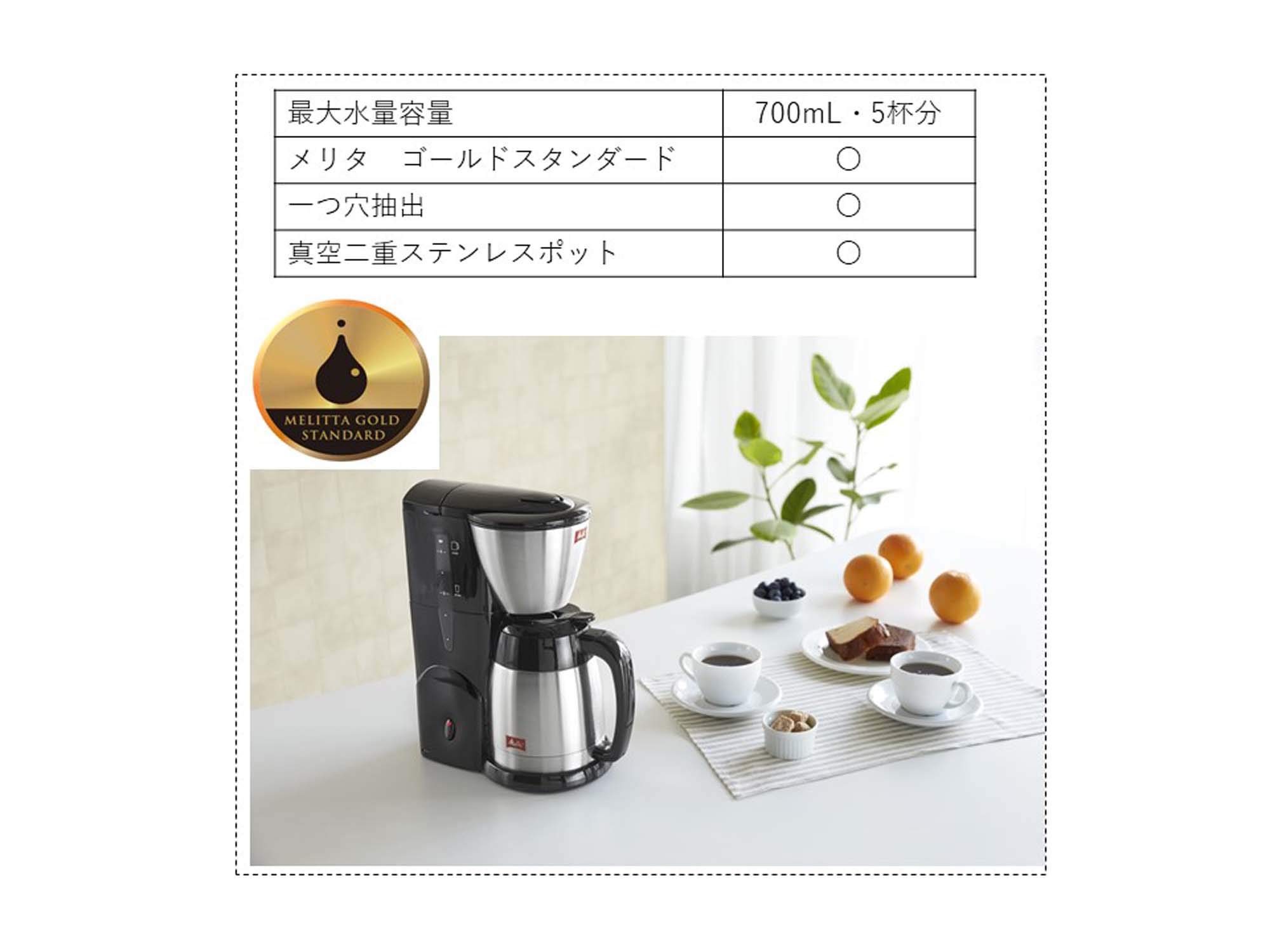Melitta NOAR 5-Cup White Coffee Maker - Compact Drip Coffee Machine for Home & Office - Perfect for Small Kitchens, Desks & Travel Use