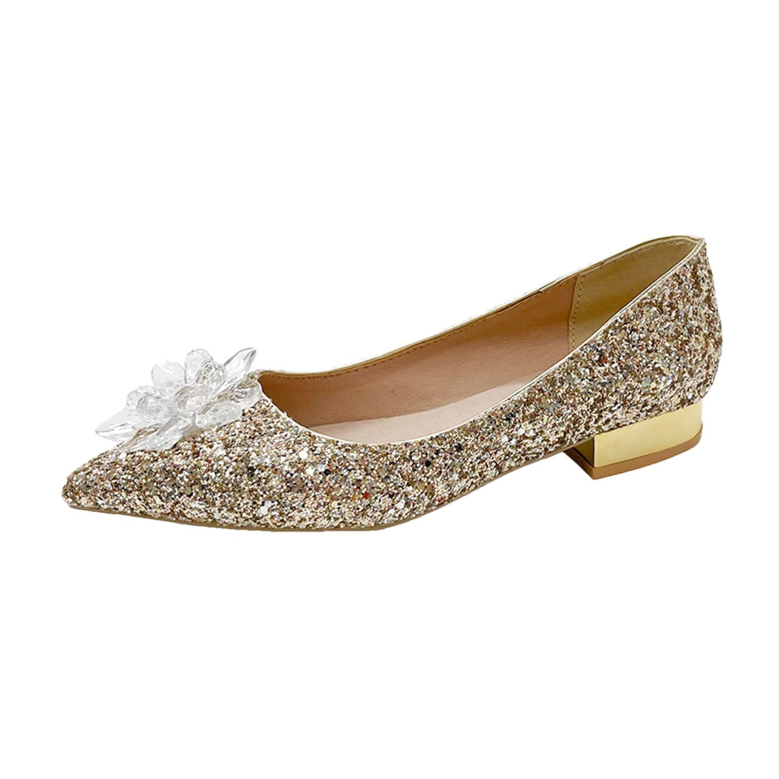 Limsea Women's Chunky Heel Glitter Mules - Comfortable Party Wedding Pumps for Women | Perfect for Evening Events, Summer Weddings & Casual Outings