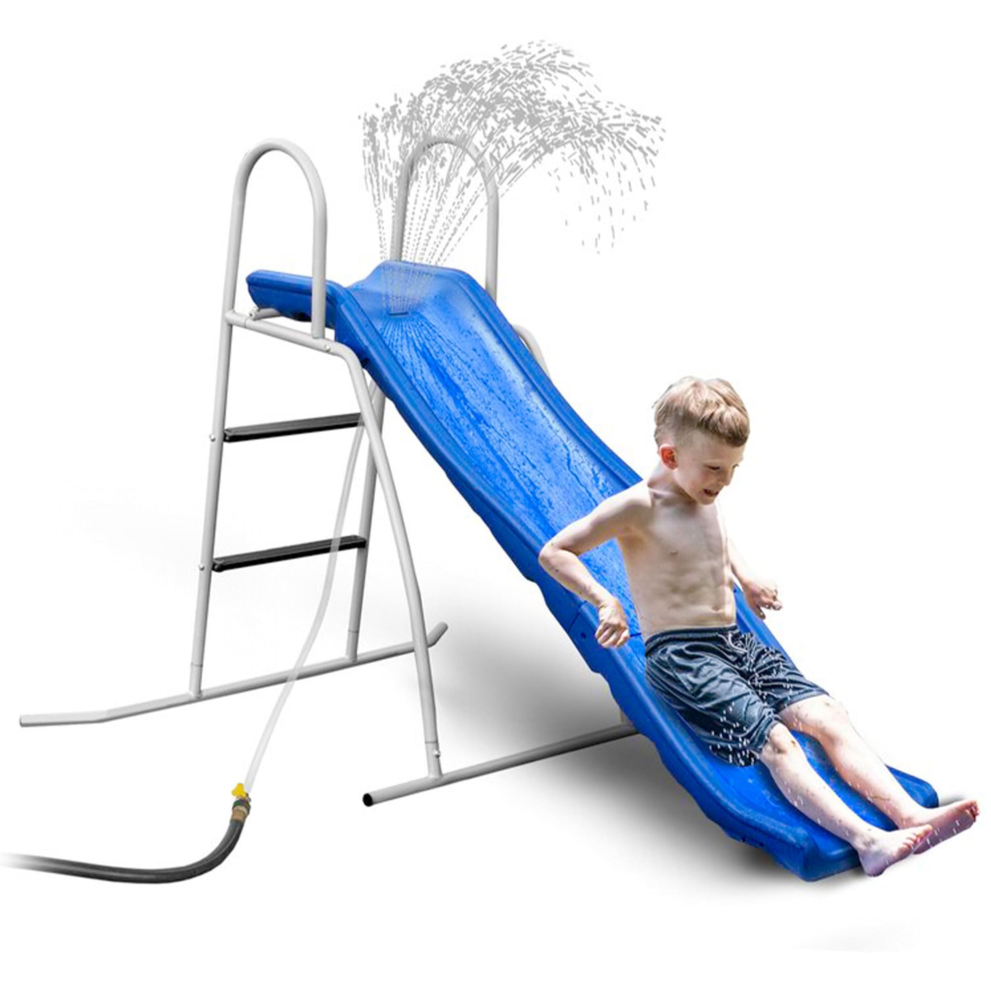 XDP Recreation 6 Foot Water Wave Slide with Adjustable Sprinkler - Outdoor Summer Water Play for Kids, Backyard Pool Party, Garden Slip N Slide Fun