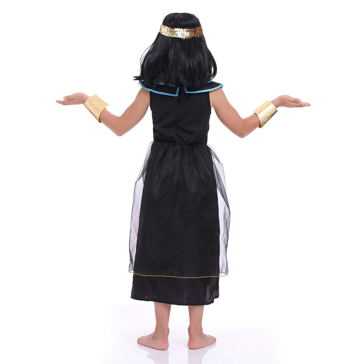 Egyptian Cleopatra Costume for Girls - Pink & Black Nile Queen Halloween Outfit, Historical Pharaoh Princess Dress for Kids | Perfect for Halloween Parties, School Plays, and Themed Events