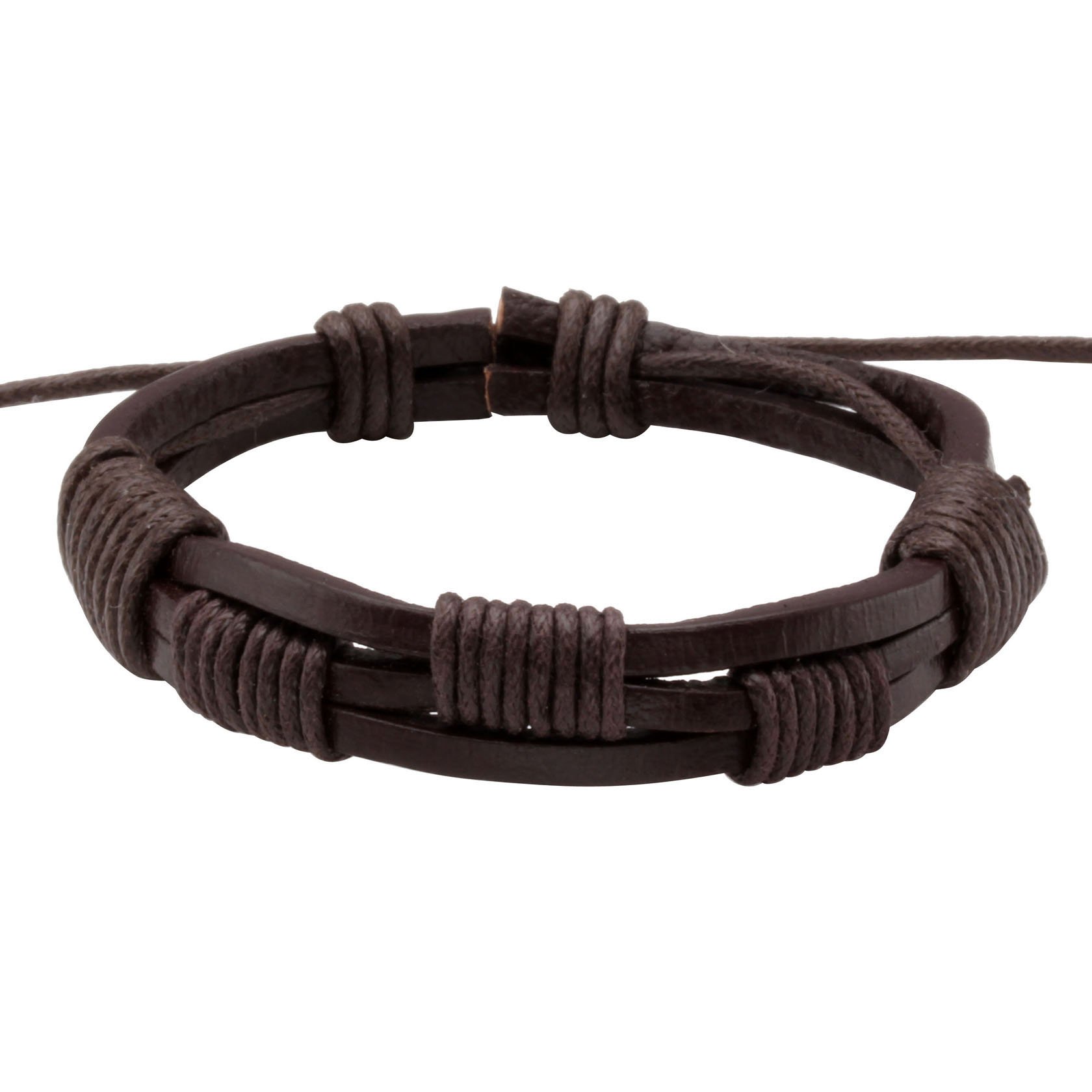 Eigso 8Pcs Braided Leather Bracelets Set for Men & Women - Adjustable Hemp Cord Wrap Bracelets - Perfect for Casual Wear, Gifts & Boho Fashion Accessories
