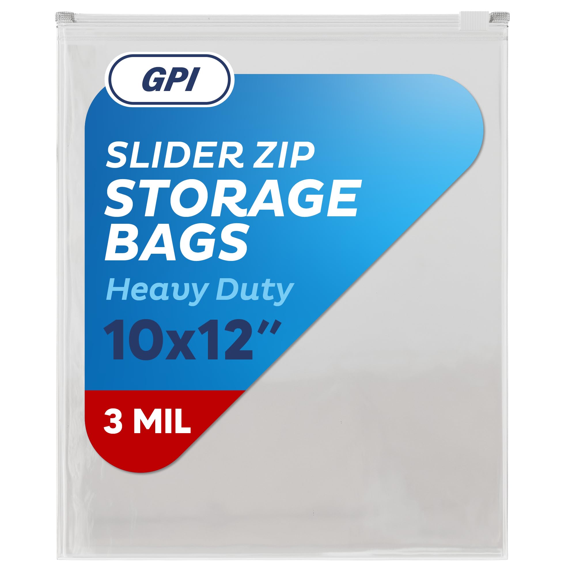500 Count Heavy Duty Gallon Slider Zip Food Storage Bags - 10