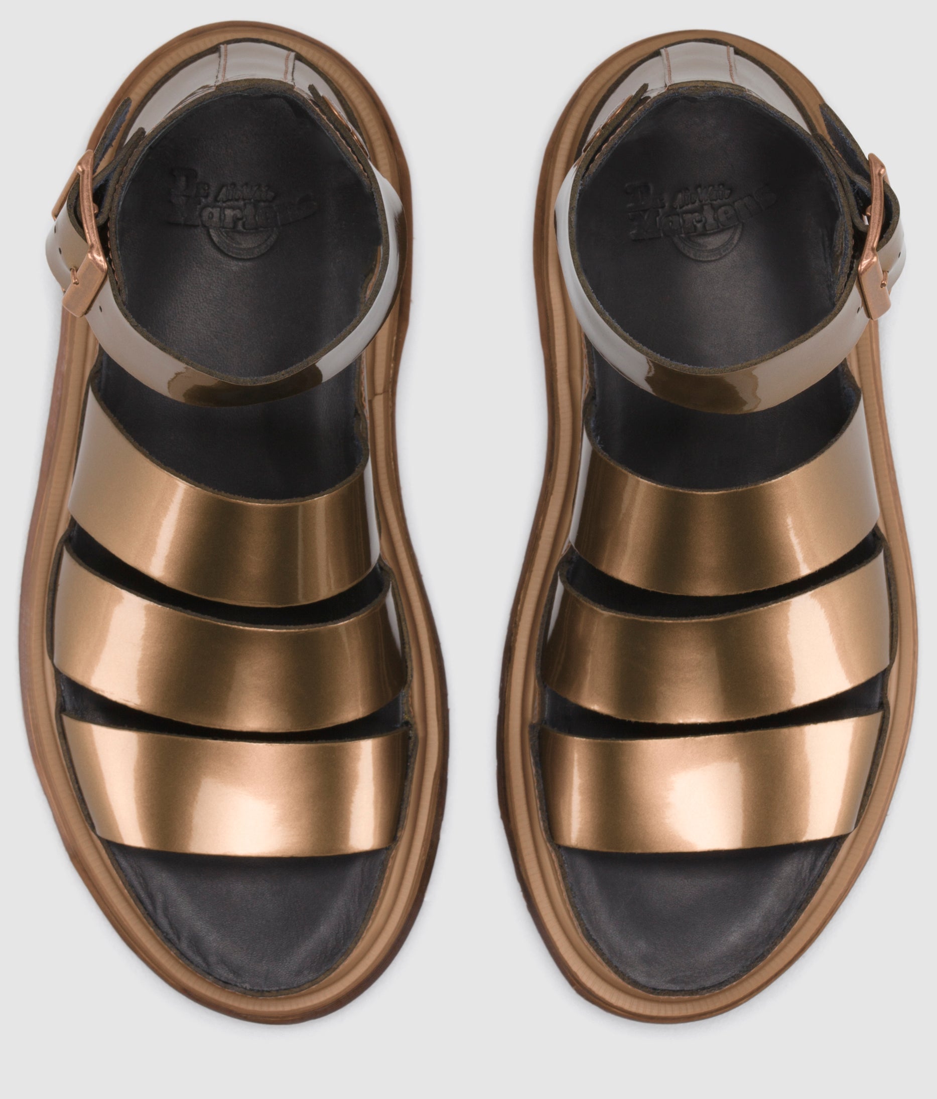 Clarissa Women's Copper Spectra Patent Leather Sandals - Comfortable & Stylish Summer Shoes for Beach, Party & Casual Wear