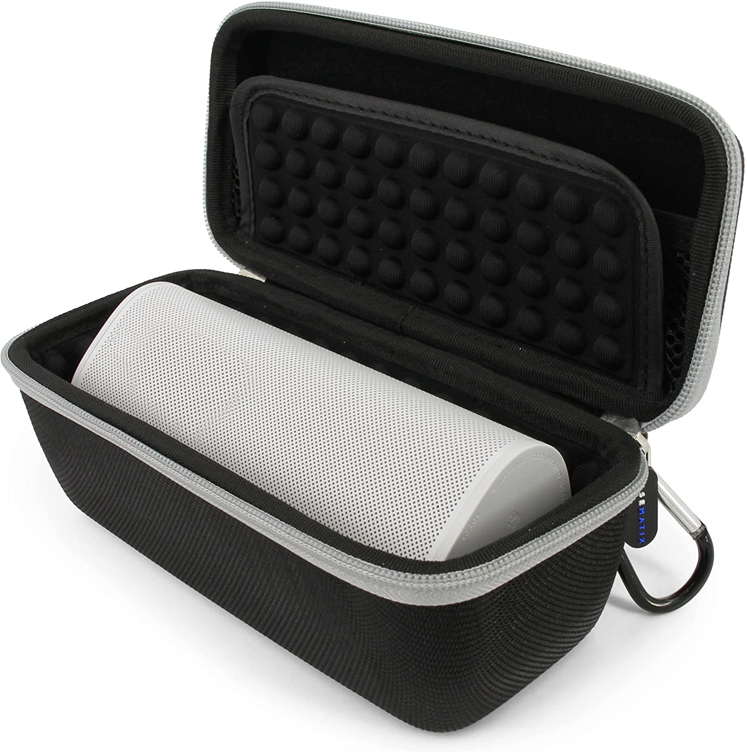 CASEMATIX Protective Case for Sonos Roam Speaker - Shockproof Bluetooth Speaker Cover with Padded Interior & Charger Storage - Perfect for Travel, Outdoor Adventures & Home Use