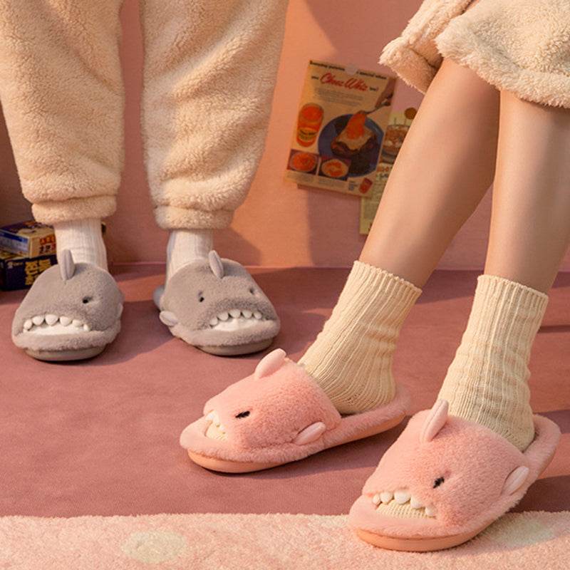 Comfy Plush Shark Slippers for Women & Men - Soft Fuzzy House Shoes with Non-Slip Sole - Perfect for Indoor, Lounge Wear & Gifts