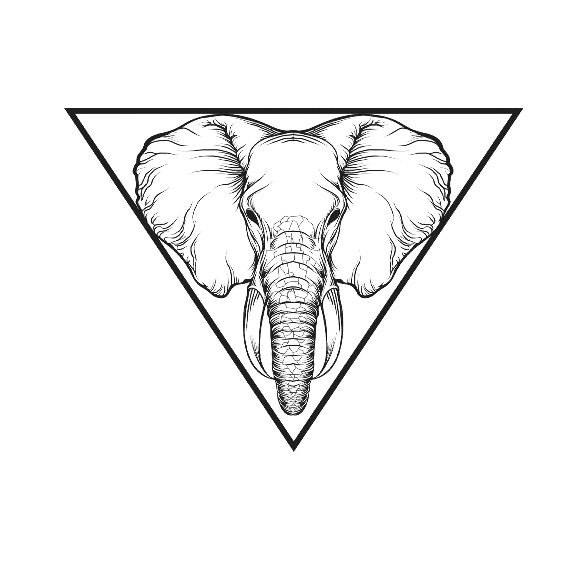 60x60cm Black Elephant Metal Wall Art - Modern Home Decor for Living Room & Bedroom - Unique Wall Hanging Artwork & Housewarming Gift Idea