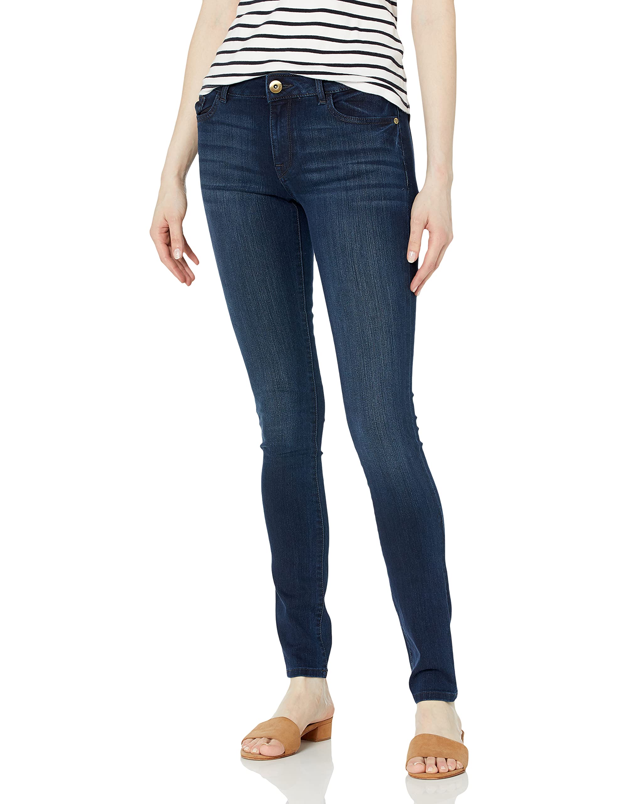 DL1961 Women's Danny Mid Rise Full Length Skinny Jeans - Stretch Denim Pants for Everyday Comfort | Perfect for Work, Casual Outings & Date Nights