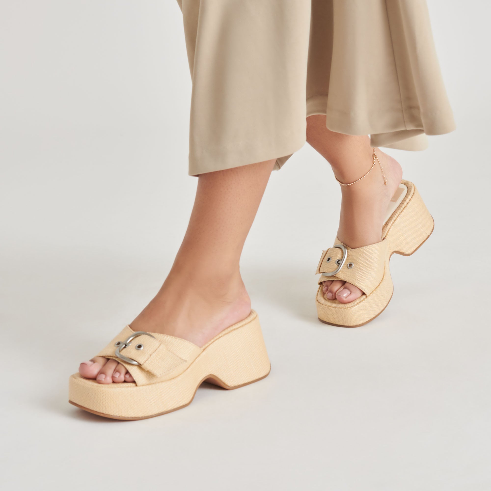 GISEL Women's Natural Woven Raffia Heels - Comfortable Summer Sandals for Beach, Wedding & Vacation | Lightweight Casual Shoes for Women