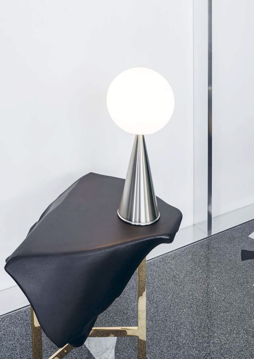 FontanaArte Bilia Mini Table Lamp - Modern LED Bedside Night Light for Bedroom, Living Room, and Office Decor