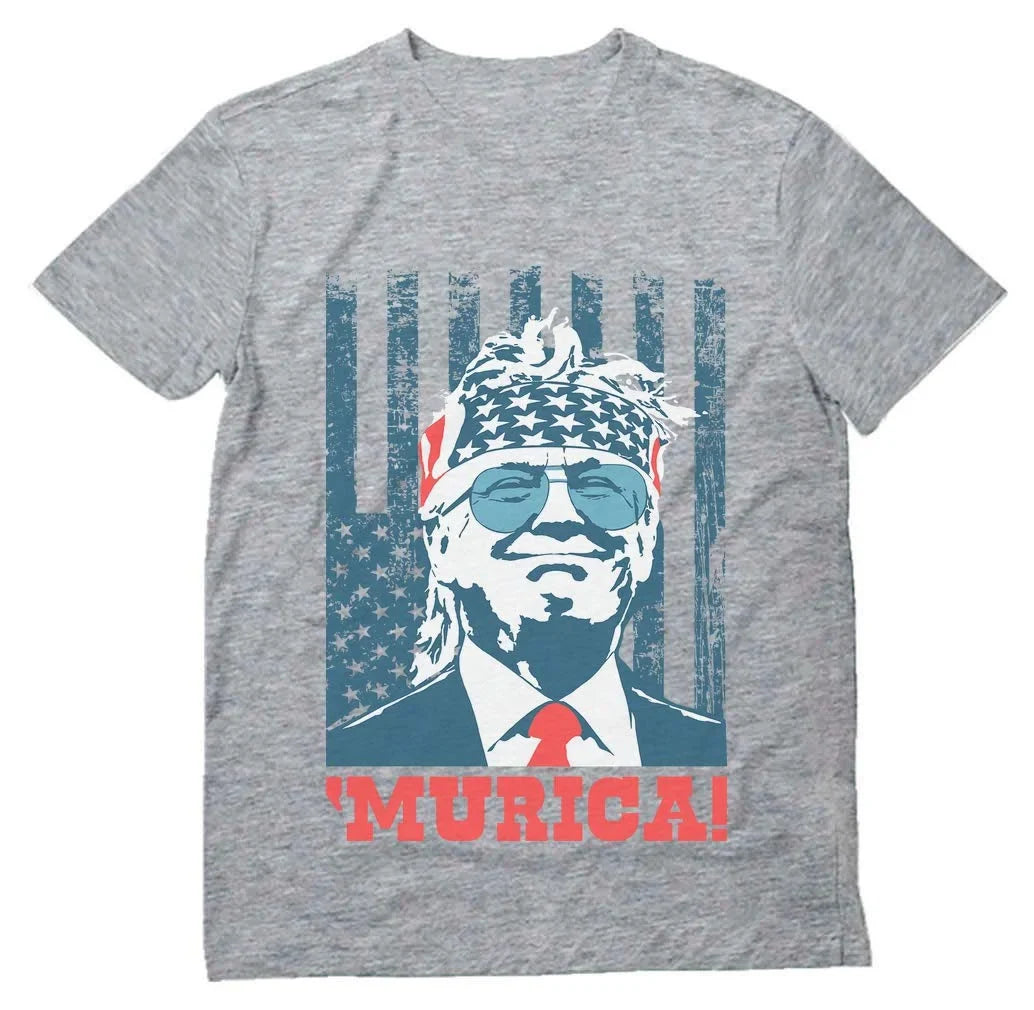 Donald Trump Patriotic T-Shirt - 'Goat Vote' Graphic Cotton Tee for Men | 4th of July America Streetwear, Casual Wear & Political Statement
