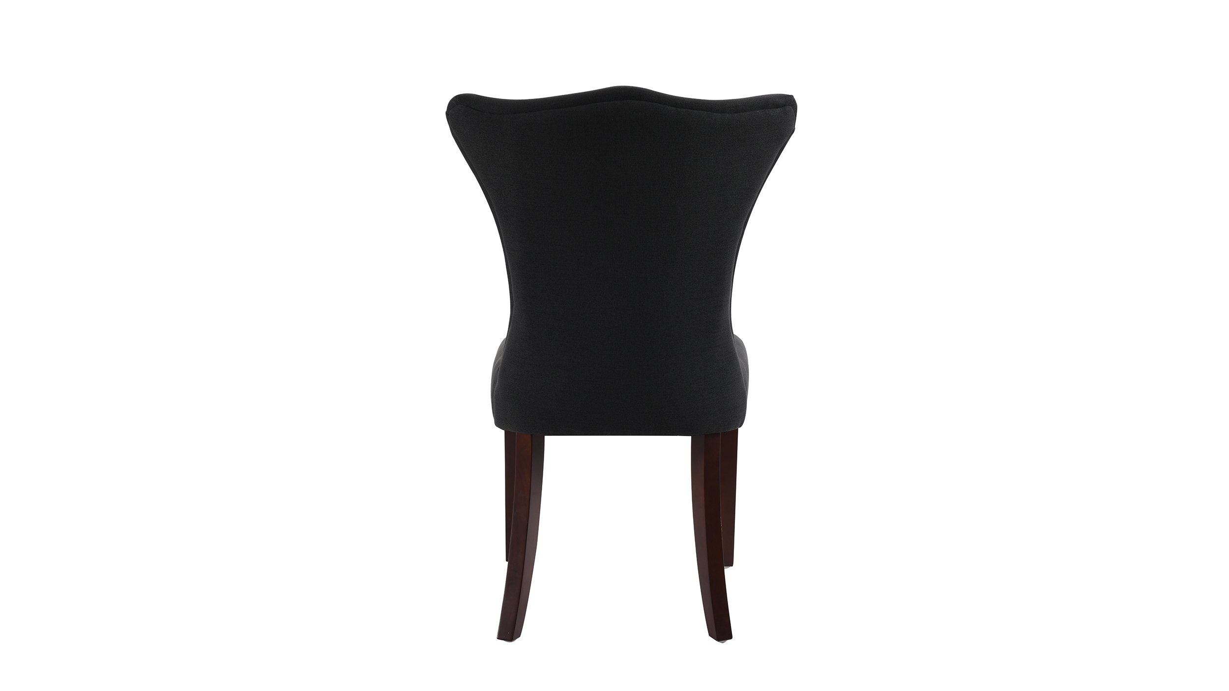 Jennifer Taylor Home Lorena Accent Chair - Modern Upholstered Armchair in Jet Black Fabric for Living Room, Bedroom & Office Decor