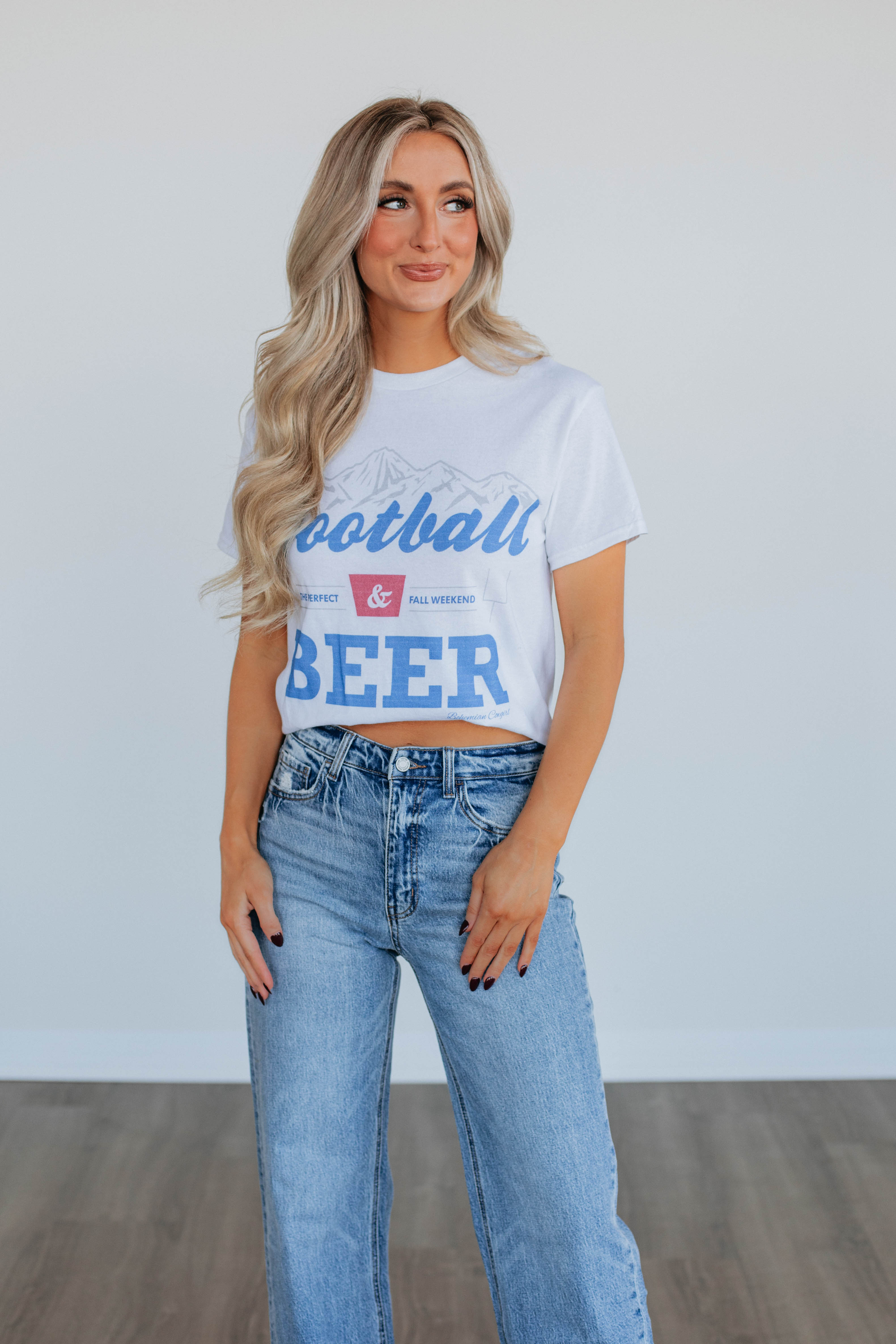 Football & Beer Graphic T-Shirt for Men - Funny Sports Fan Apparel - Perfect for Game Day, Tailgating & Casual Wear