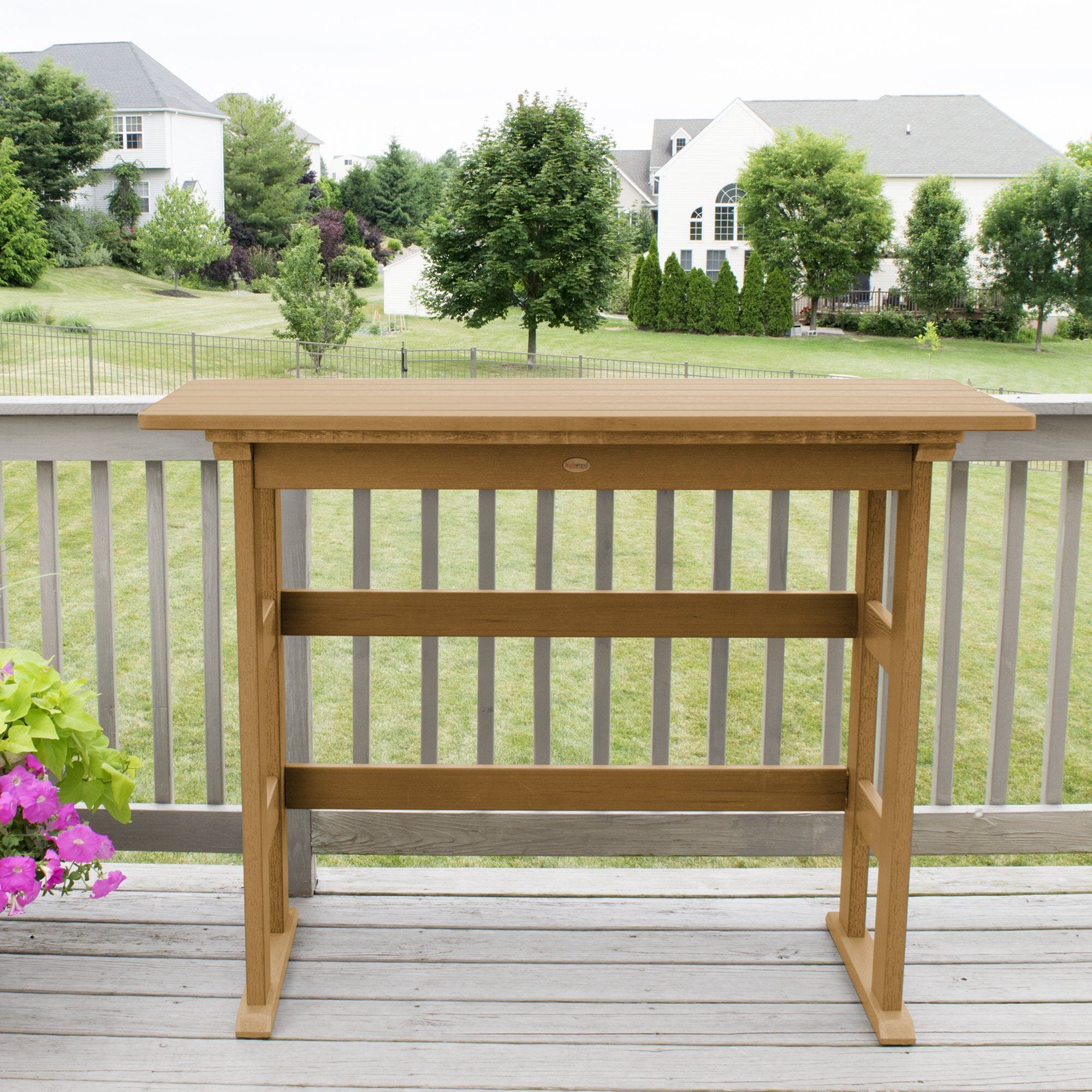 Refurbished Lehigh Bar Height Balcony Table - Outdoor Bistro Set for Patio, Deck & Small Spaces - Perfect for Coffee, Dining & Relaxing