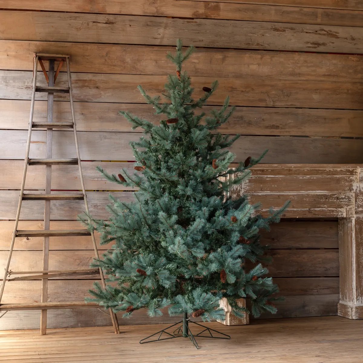 7.5' Pre-Lit Porch View Home Signature Christmas Tree with Warm White LED Lights - Perfect for Indoor and Outdoor Holiday Decorations