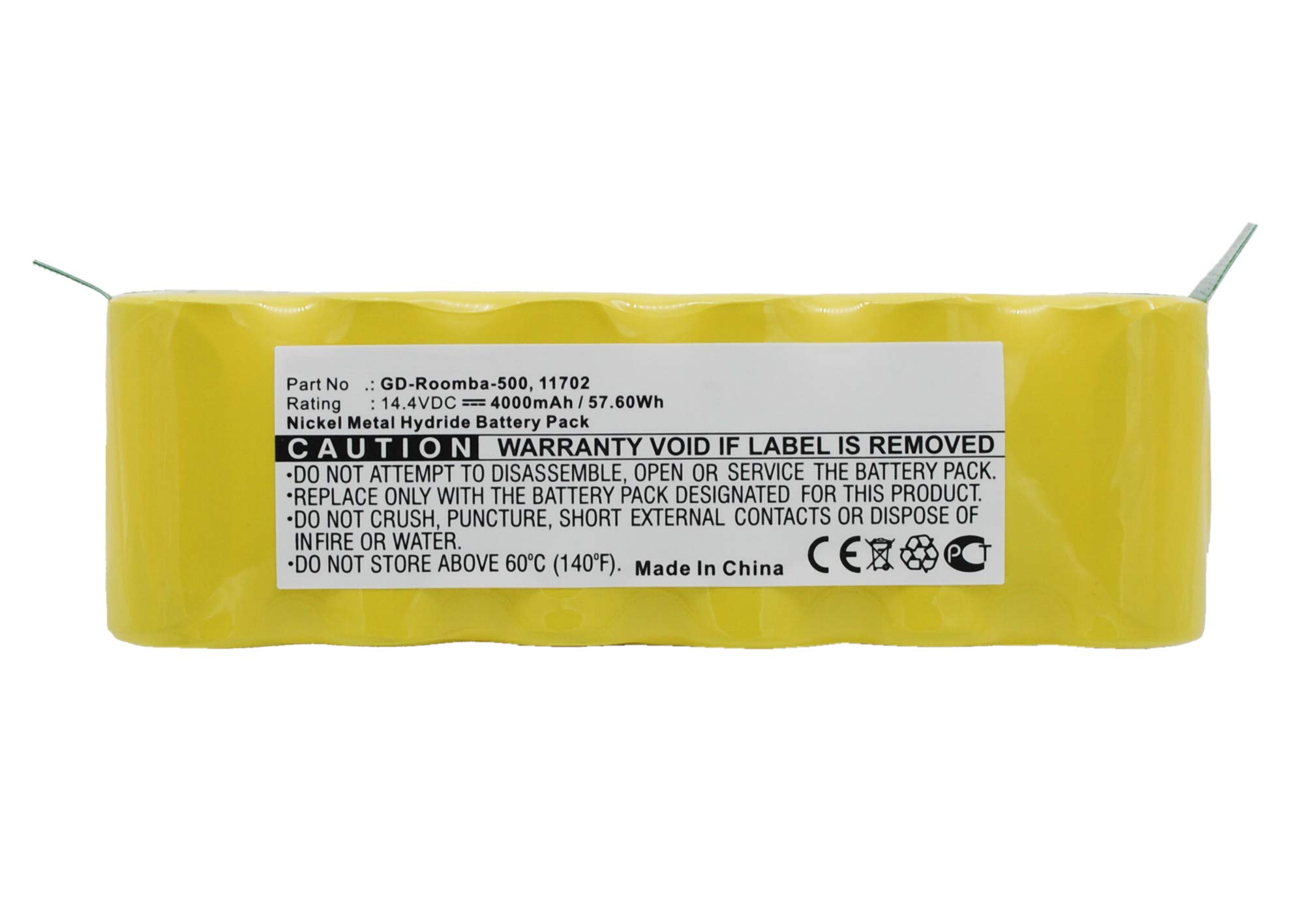 Synergy Digital iRobot Roomba 530 Vacuum Cleaner Battery - 14.4V 4000mAh Ni-MH High Capacity Replacement Battery - Perfect for Home Cleaning & Pet Hair Removal