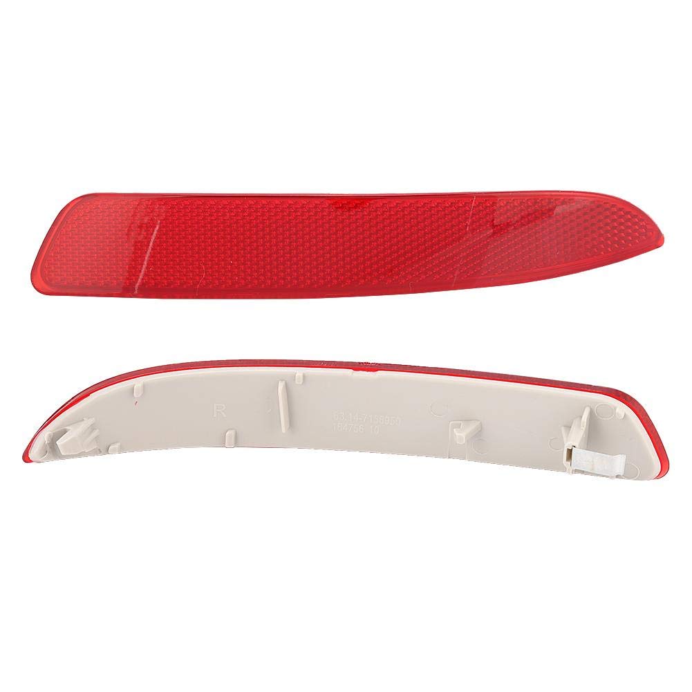 BMW 5Xd & E70 X5 Rear Bumper Reflector - Right Passenger Side (2007-2013 Models) - OEM Part #63217158949 / 63217158950 - Red Safety Light Accessory for Night Visibility & Enhanced Vehicle Style
