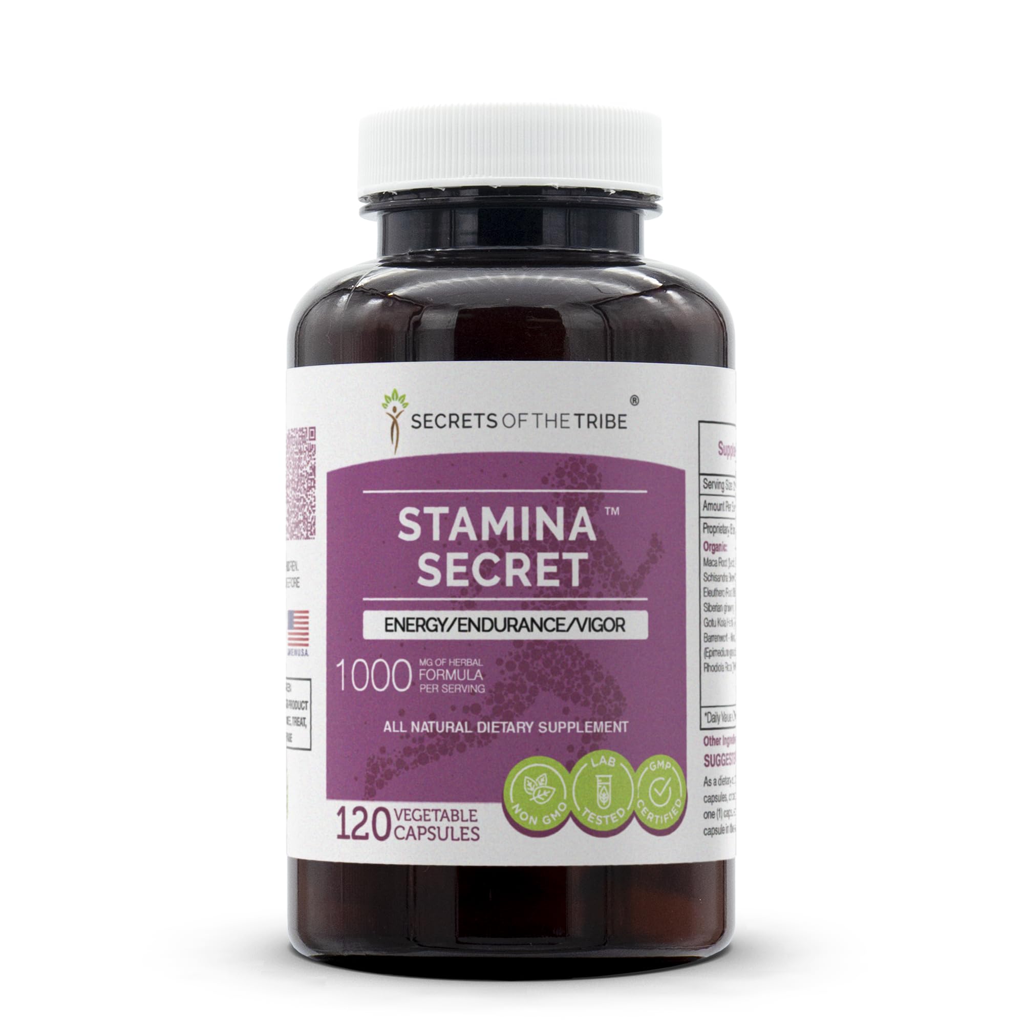 Stamina Secret 120 Capsules - 1000mg Natural Energy Supplement with Maca, Schisandra, Siberian Ginseng & Horny Goat Weed - Boost Endurance, Vitality & Performance - Perfect for Athletes, Fitness Enthusiasts & Busy Professionals