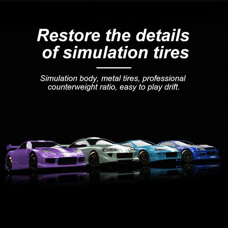 Turbo Racing C61 C62 C63 C64 RC Drift Car 1:76 Scale Mini Remote Control Vehicle with Built-in Gyroscope - Perfect for Indoor Racing, Drift Competitions & Collectors