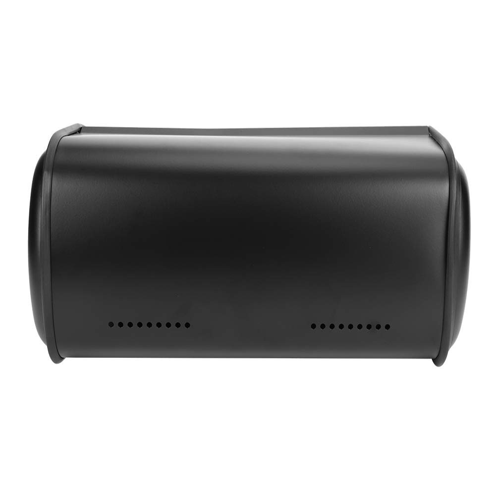 Stainless Steel Bread Box - Large Capacity Bread Storage Container for Kitchen Countertop | Airtight Bread Holder Bin Organizer | Perfect for Fresh Bread, Baguettes, Pastries & Baked Goods (Black)