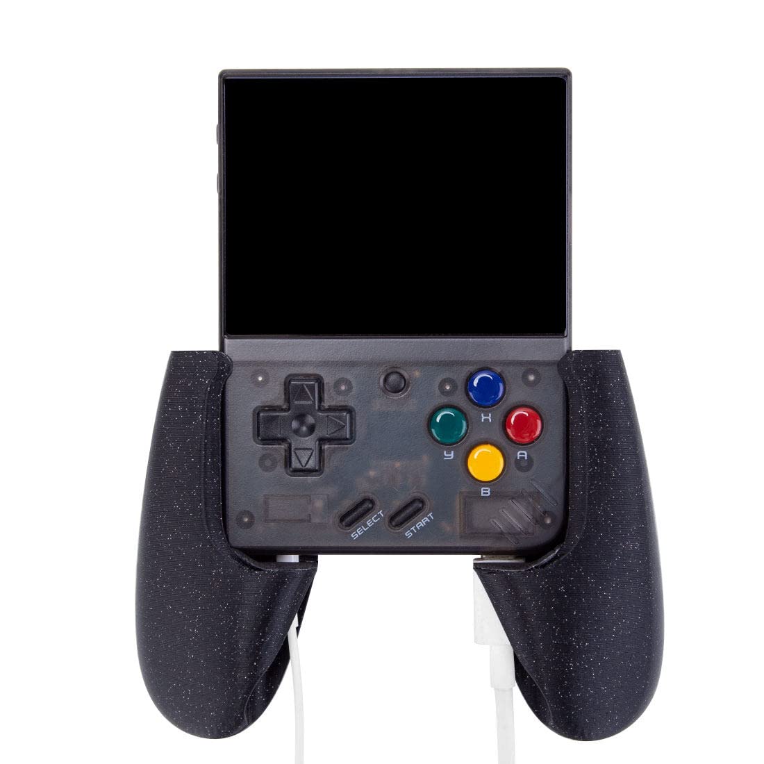BLOKZ DIY Game Controller Handle for Miyoo Mini Plus - Ergonomic Grip for Retro Gaming (Starry Black) | Perfect for Travel & Home Entertainment