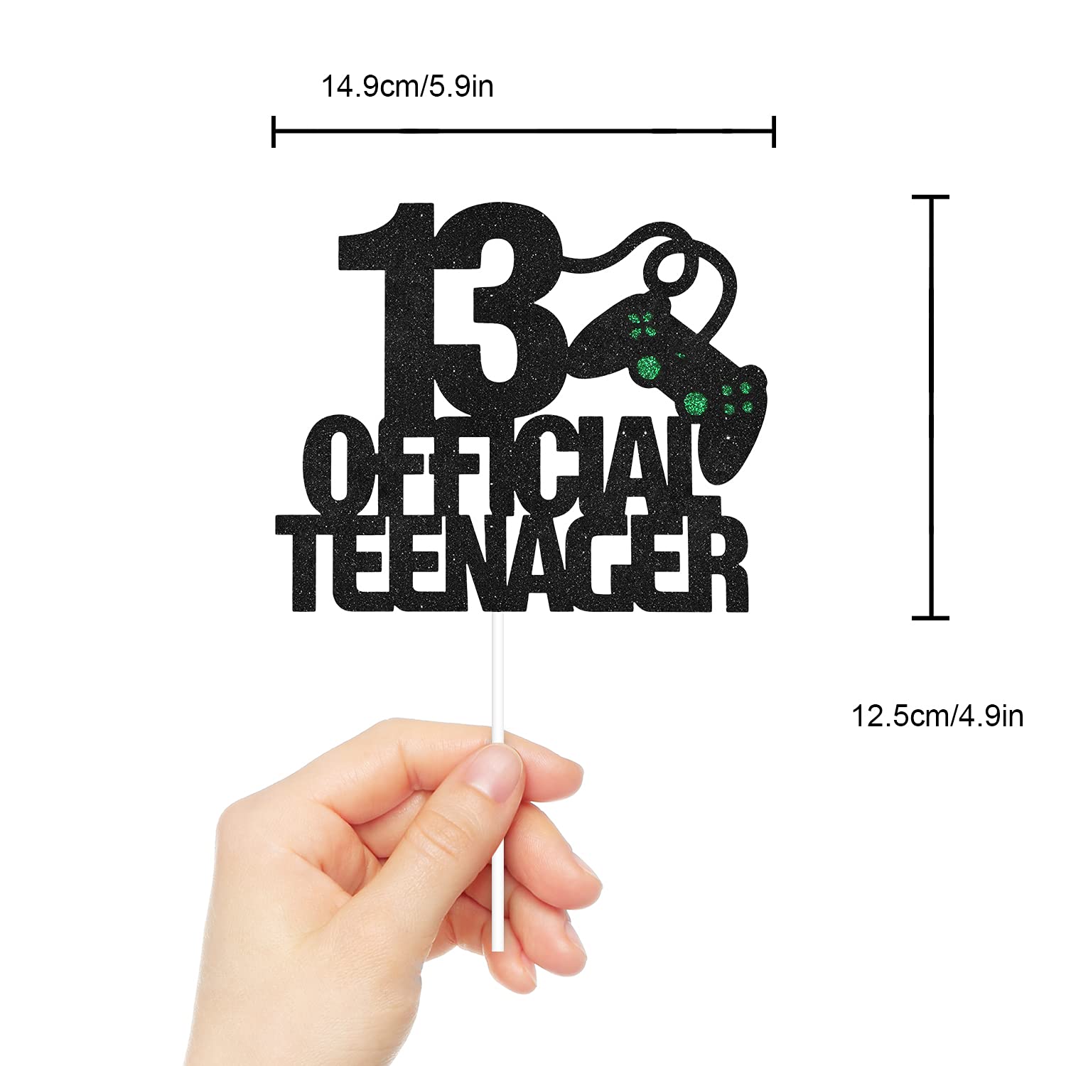 Official Video Game Birthday Cake Topper for Teen Boys - Level Up Party Supplies for 13th Birthday - Gamer Theme Cake Decorations - Perfect for Gaming Parties, Teen Celebrations & Birthday Cakes