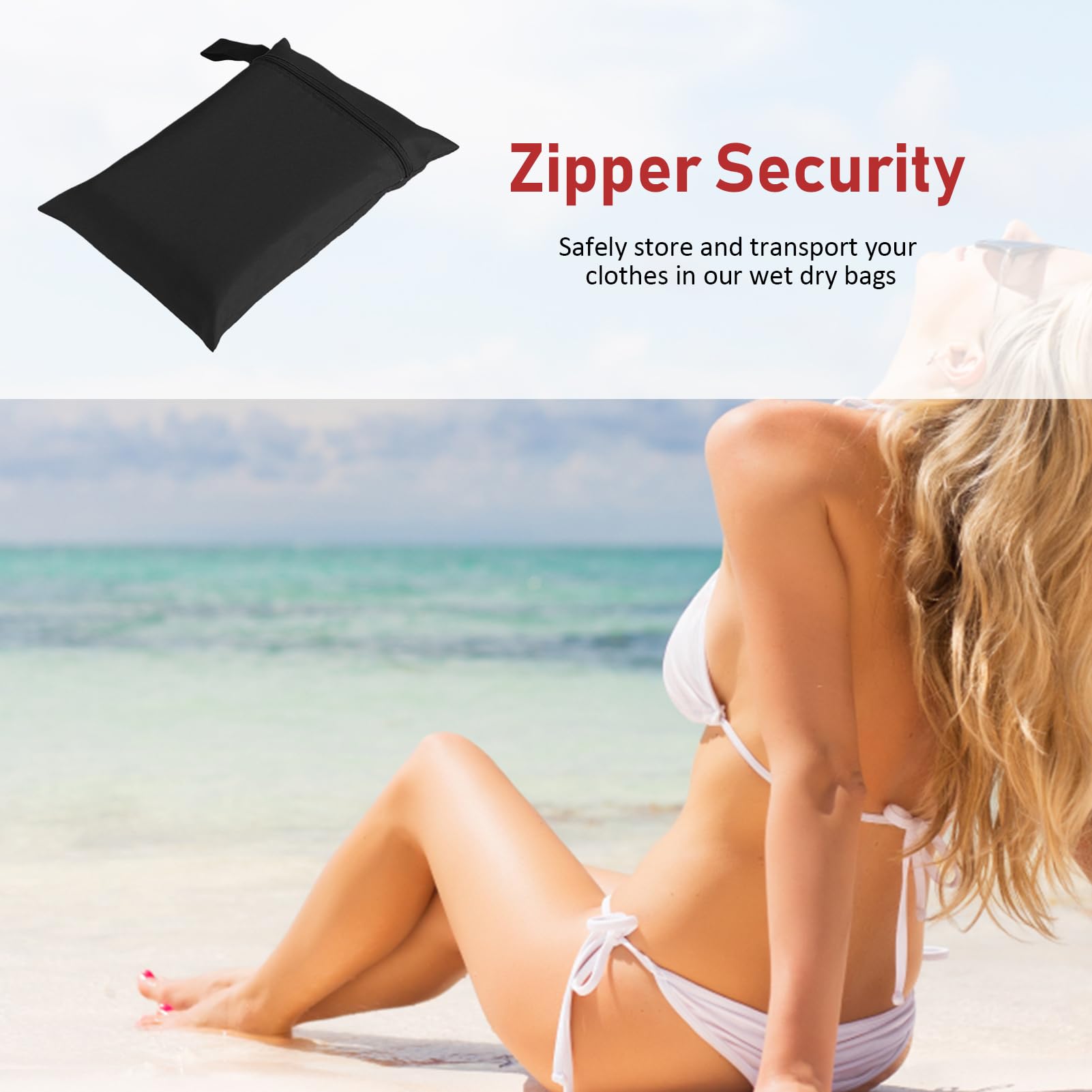 Waterproof Wet Laundry Bag for Gym, Swimsuits & Beach - Washable & Durable
