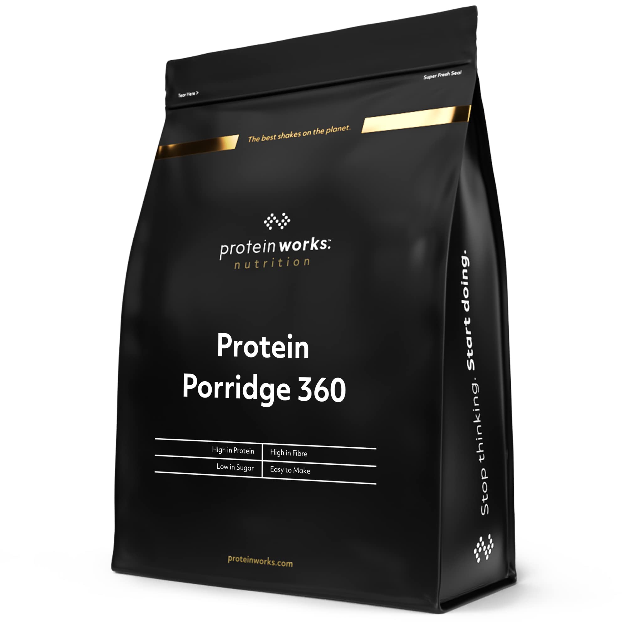 Protein Works - Protein Porridge 360 | High Protein Breakfast with Added Vitamins & Minerals | Low Calorie Oatmeal | Banana Chocolate Chip Flavor | 1kg (13 Servings) - Perfect for Post-Workout Recovery & Healthy Morning Meals