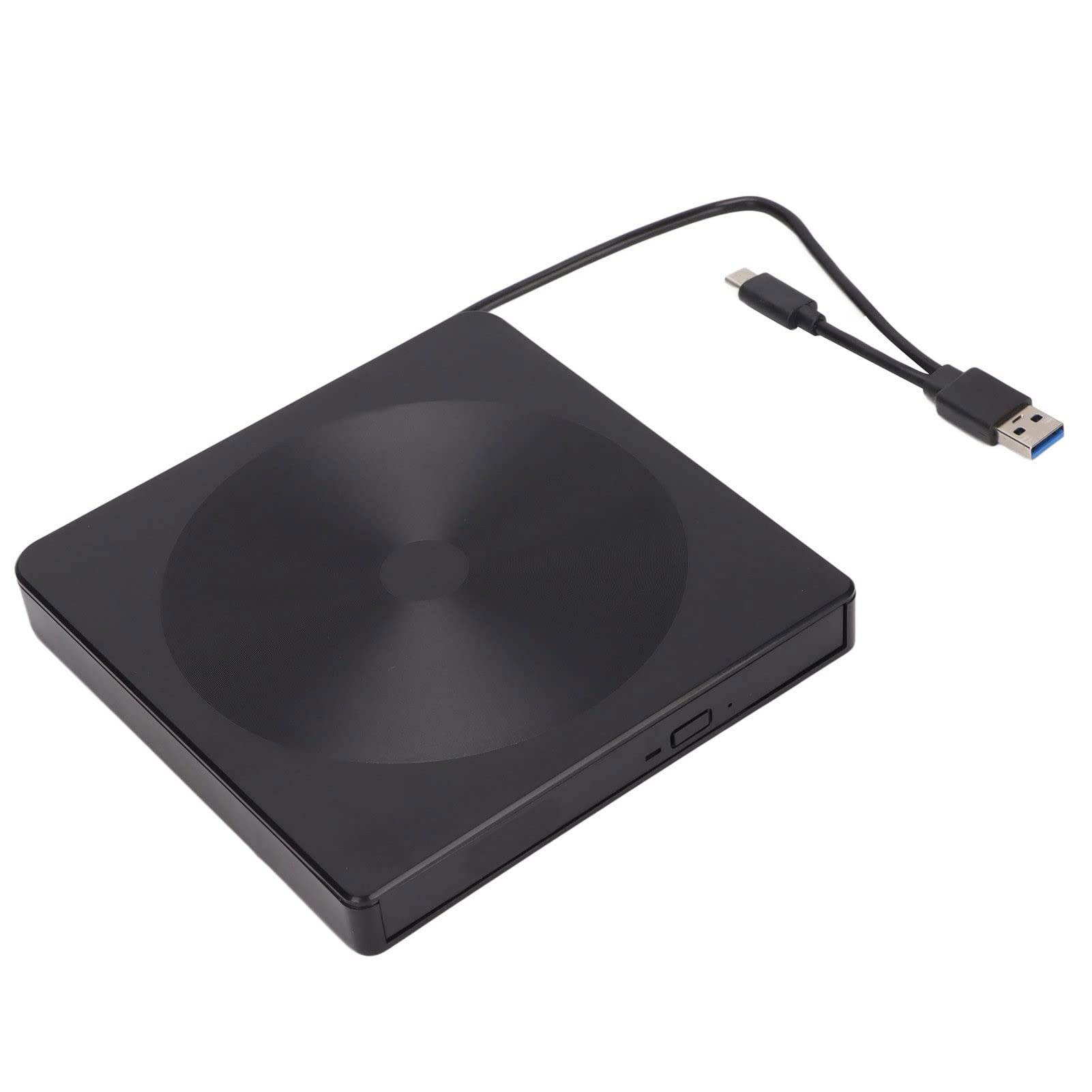 External USB CD DVD Drive - Shockproof Design, Fast Data Transfer, Plug & Play for Ultrabooks & Laptops - Perfect for Watching Movies, Installing Software & Backing Up Files
