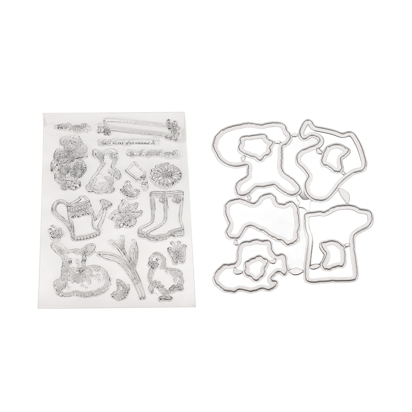 VADUMA Clear Transparent Stamp Set - TPR Rubber Stamps for Scrapbooking, Diary, Journaling & Card Making - DIY Embossing & Carving Tools Kit for Crafting & Handmade Projects