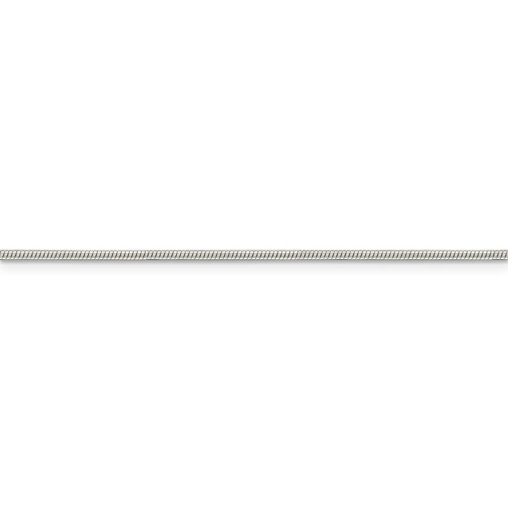 1.25mm Sterling Silver Snake Chain Necklace for Women - Round Solid Black Bow Pendant, Elegant Layering Jewelry for Daily Wear & Special Occasions