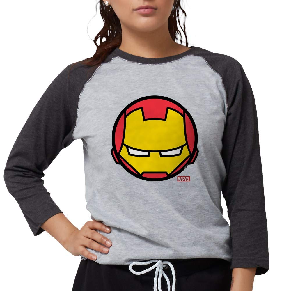 Iron Man Icon Women's Baseball Tee - Superhero Graphic T-Shirt for Marvel Fans | Casual Wear & Comic Con Outfit