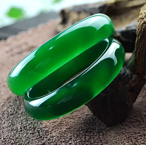 Brazilian Natural Green Chalcedony Bracelet for Women - Certified Agate Stone Bangle | Boho Chic Jewelry for Everyday Wear & Special Occasions