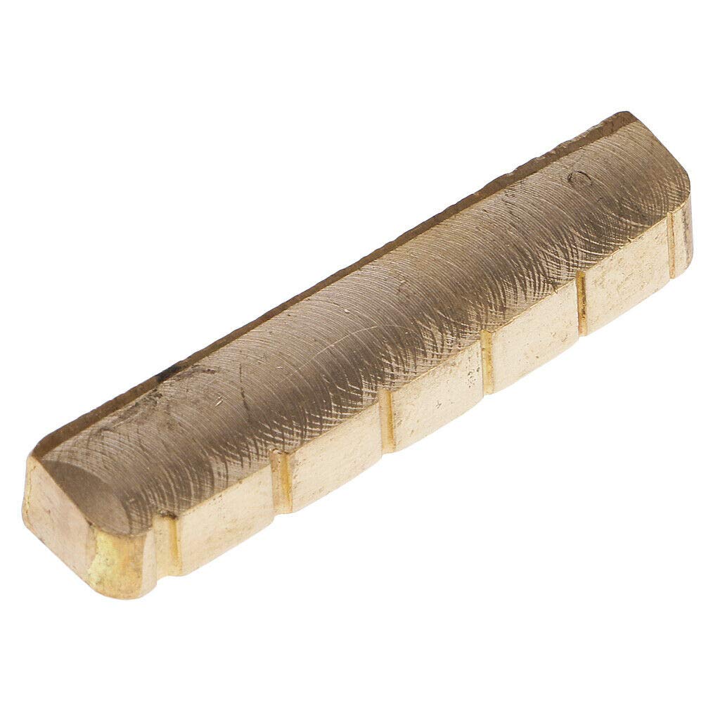 1 Set Brass Slotted Saddle Nut Replacement for Folk Guitar - Premium Guitar Parts for String Instrument Repair & Maintenance | Perfect for Guitar Upgrades, DIY Repairs & Professional Luthiers