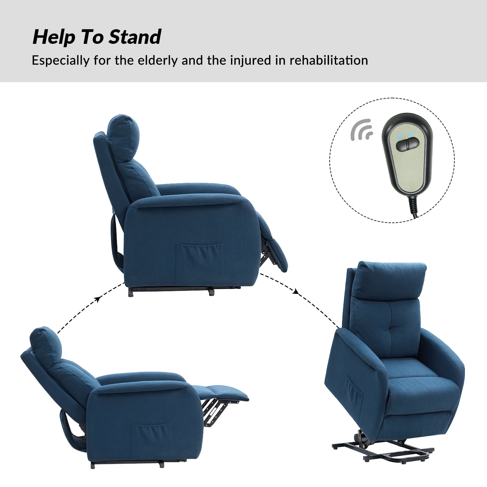 Serena Power Recliner Chair with Massage & Heat - Electric Lift Recliner Sofa for Living Room, Elderly & Home Theater Comfort (Brown) - Perfect for Relaxation, Movie Nights & Pain Relief