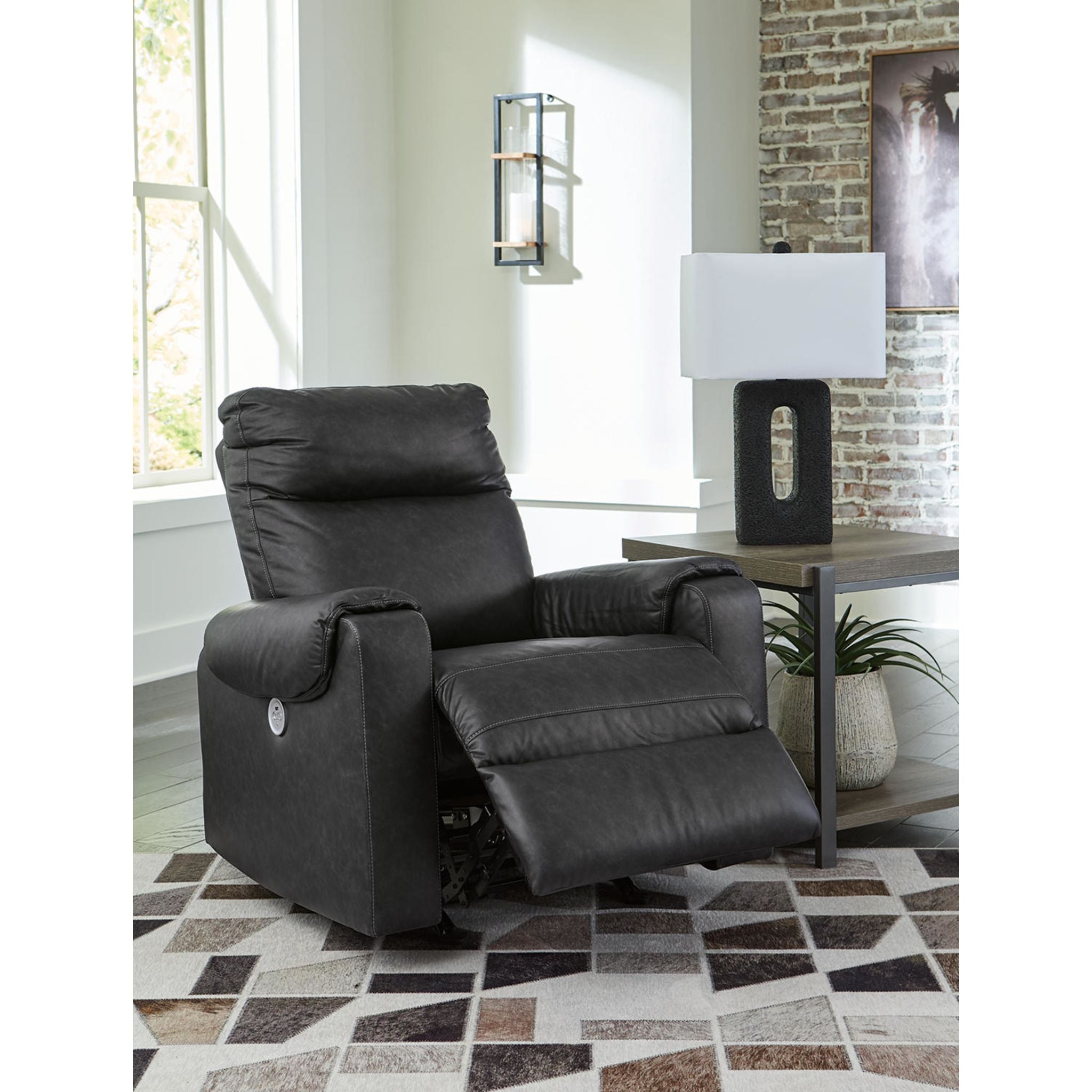 Axtellton Power Recliner Chair with Carbon Fiber Design - Comfortable Electric Lift Recliner for Living Room, Home Theater, and Office Use