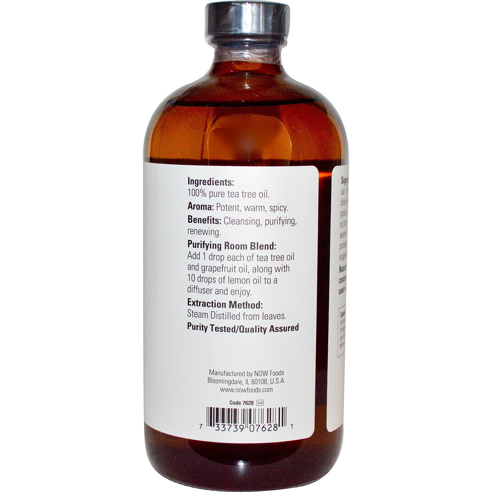 Now Foods Pure Tea Tree Oil - 16 oz (2 Pack) for Skin Care, Hair Growth & Natural Cleaning | Essential Oil for Acne Treatment, Aromatherapy & DIY Home Products